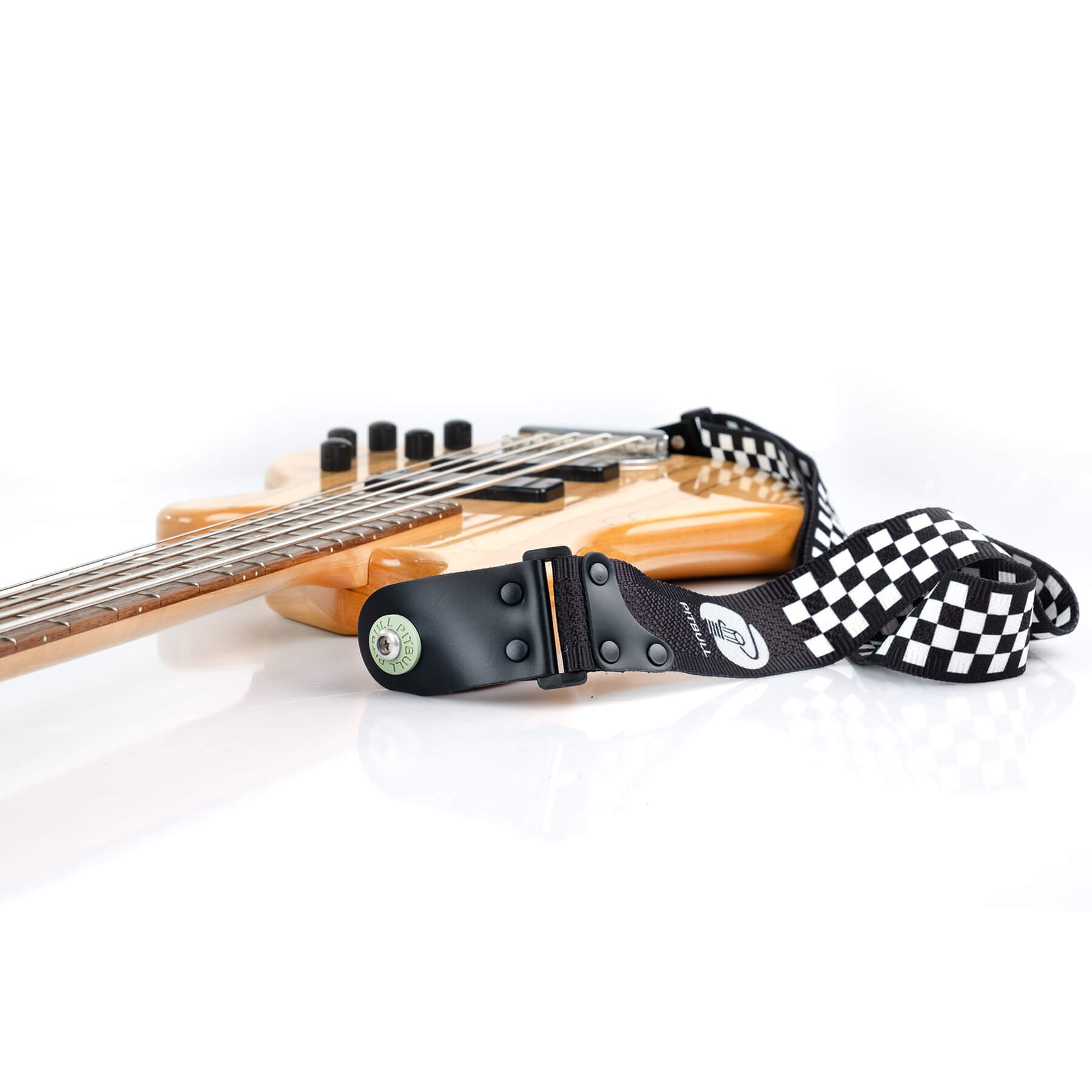 Pitbull Gitar Askısı – Hakiki Deri, Pena Gözlü, Askı Kilitli (95–165 cm)