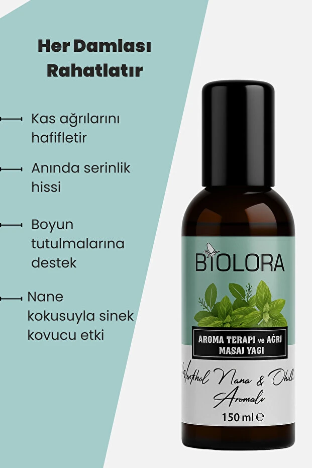 Doğal Bitkisel Aromaterapi Masaj Yağı - Rahatlatıcı ve Canlandırıcı Etki (150ml)