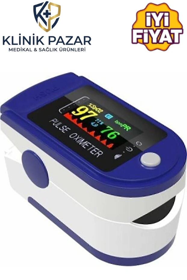 Pulse Oksimetre Parmaktan Nabız Ölçer Oksijen Ölçüm Cihazı - Nabız Ve Oksijen Satürasyon Ölçüm
