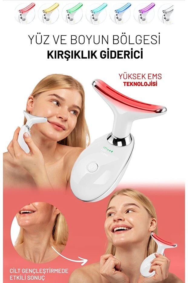 Boyun Ve Yüz Kırışıklık Giderici (Gıdı,Sarkma,Kırışıklık) 3 Programlı Güzellik Cihazı