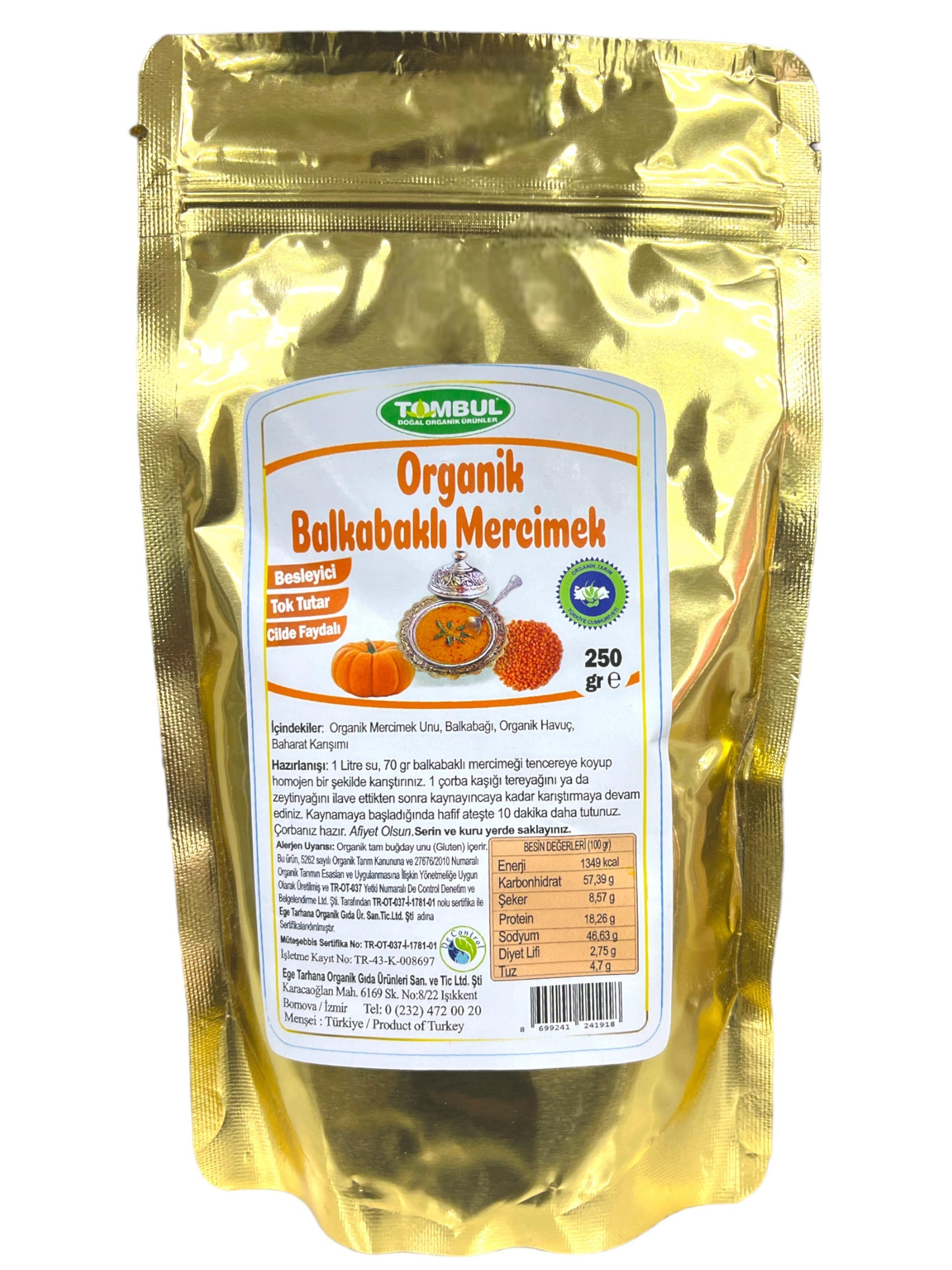 Organik Balkabaklı Mercimek 250 gr