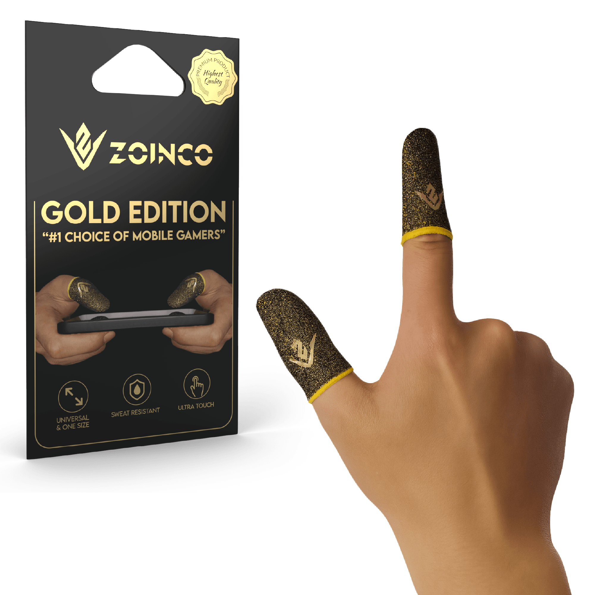 GOLD EDITION Profesyonel E-Spor Oyun Parmak Eldiveni | Ultra Hassasiyet image