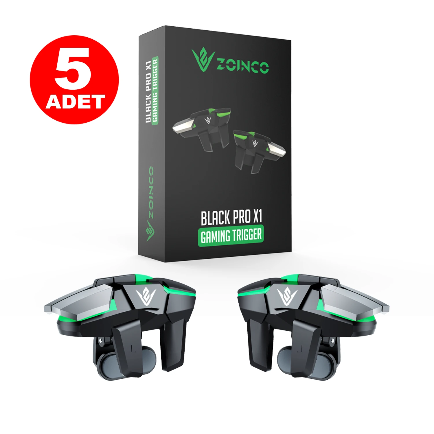 BLACK PRO X1 E-Spor Oyun Tetikleri Pubg Nişan Ve Tetik Tuşu 5 Adet image