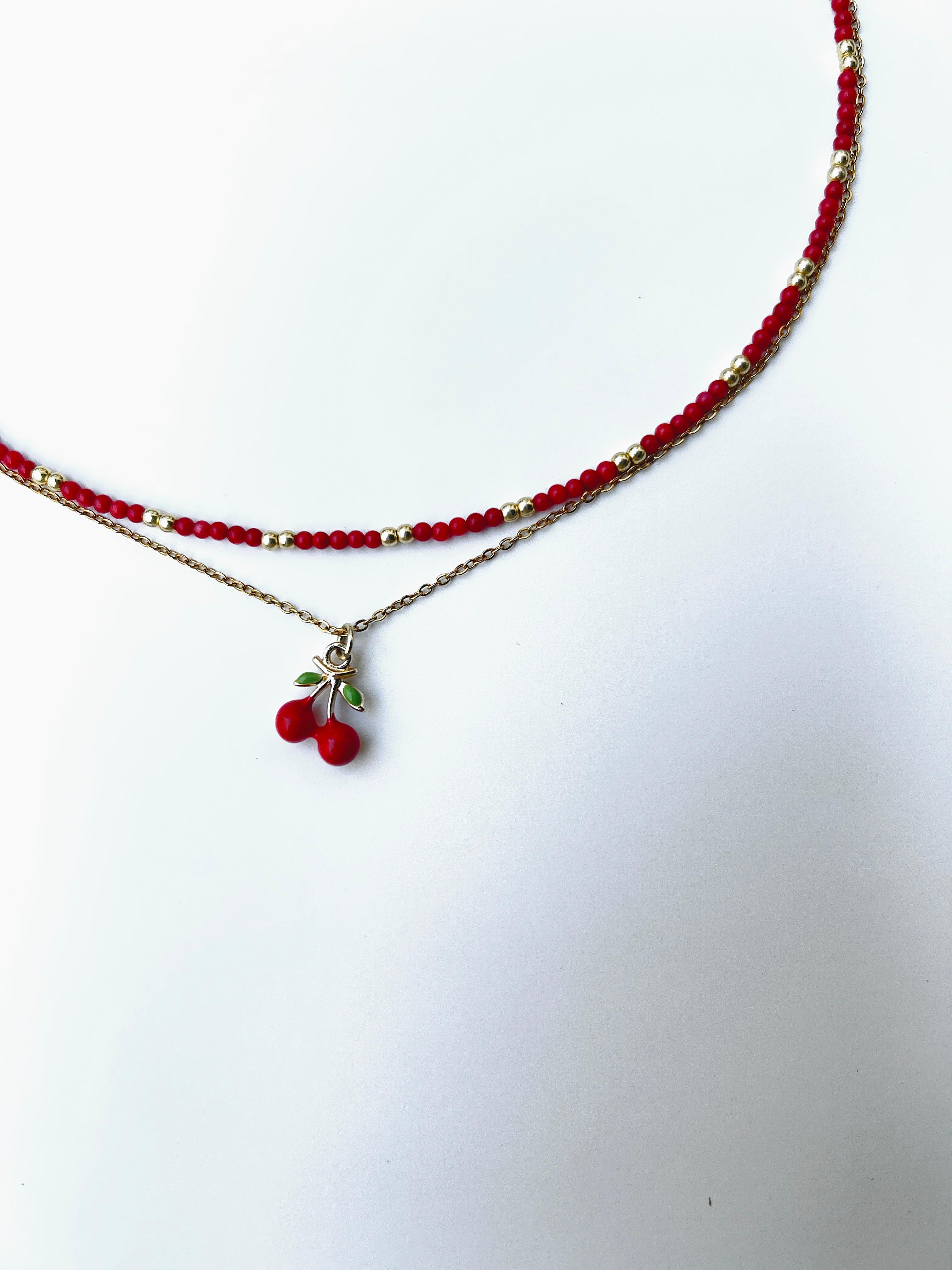 MERCAN & KİRAZ SET KOLYE 