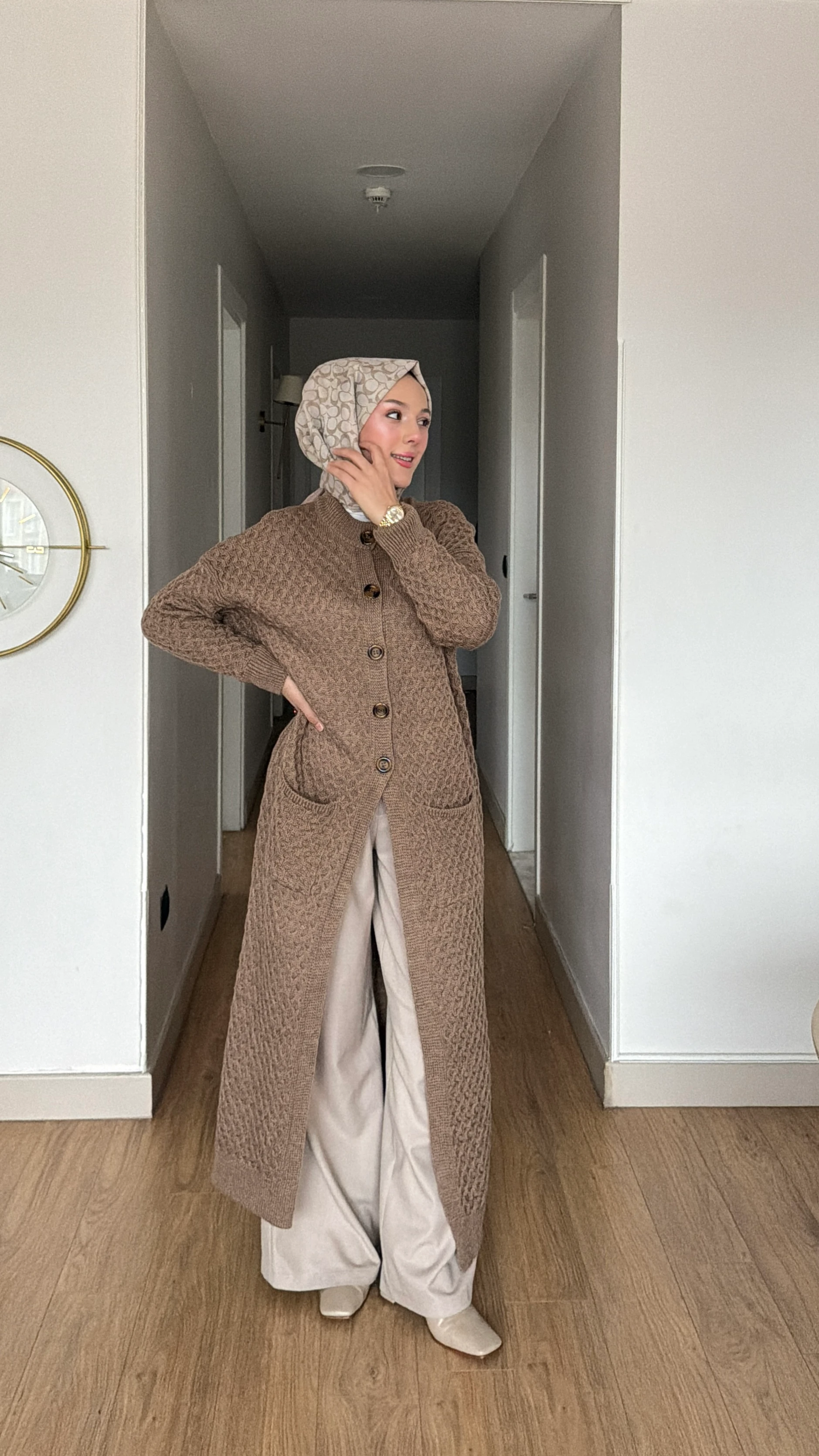 Ahenk Kap Hırka  - Sütlü Kahve