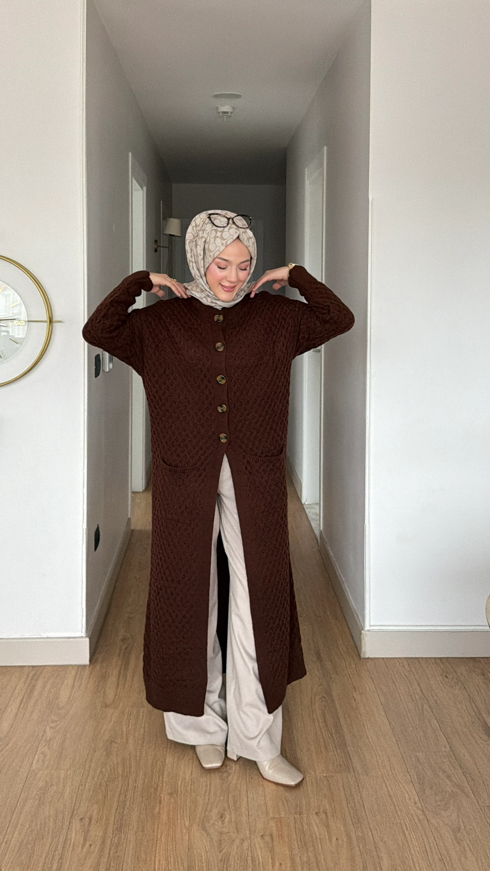 Ahenk Kap Hırka  - Kahve