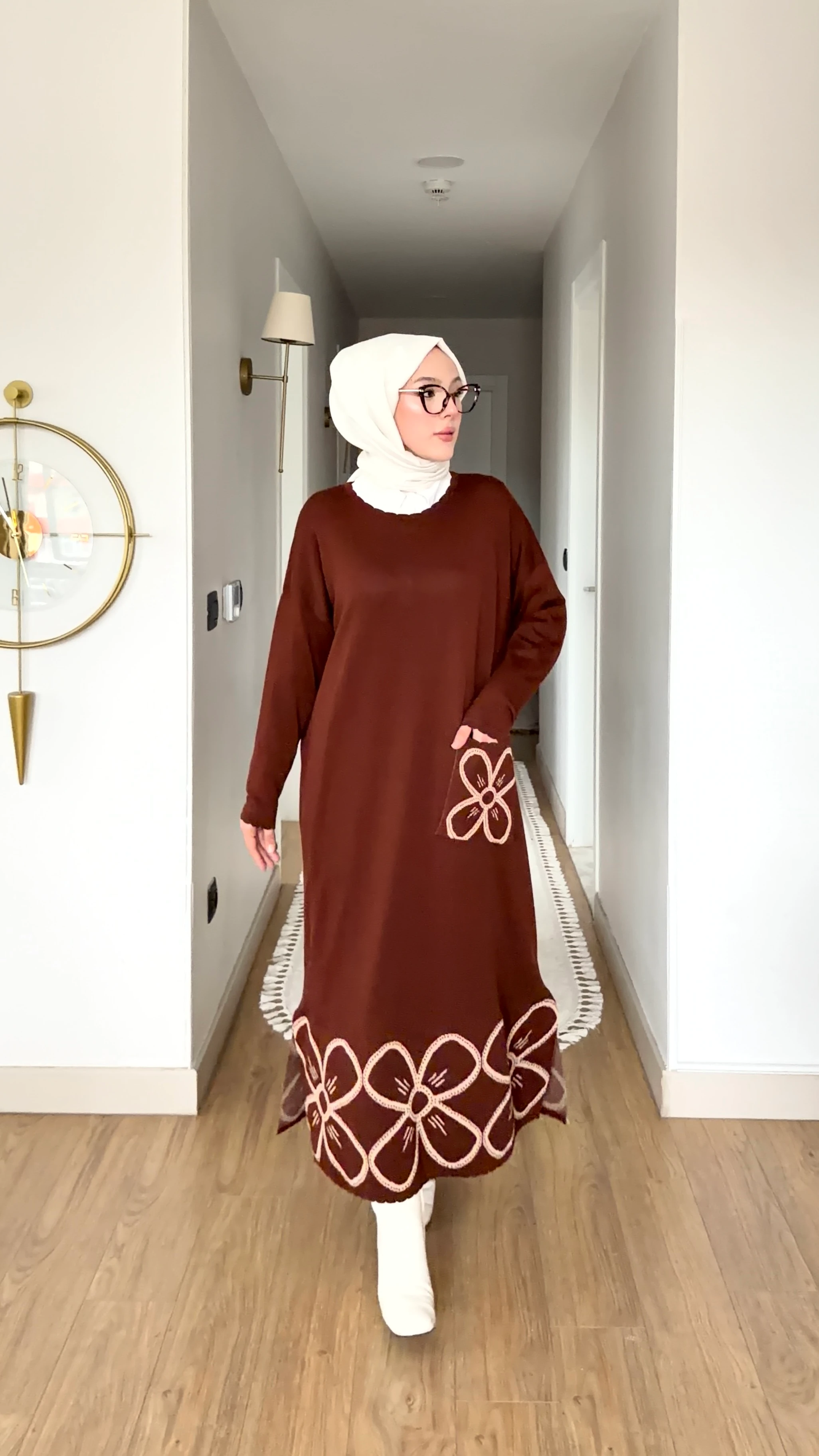 İpekyolu Tunik Elbise - Kahve