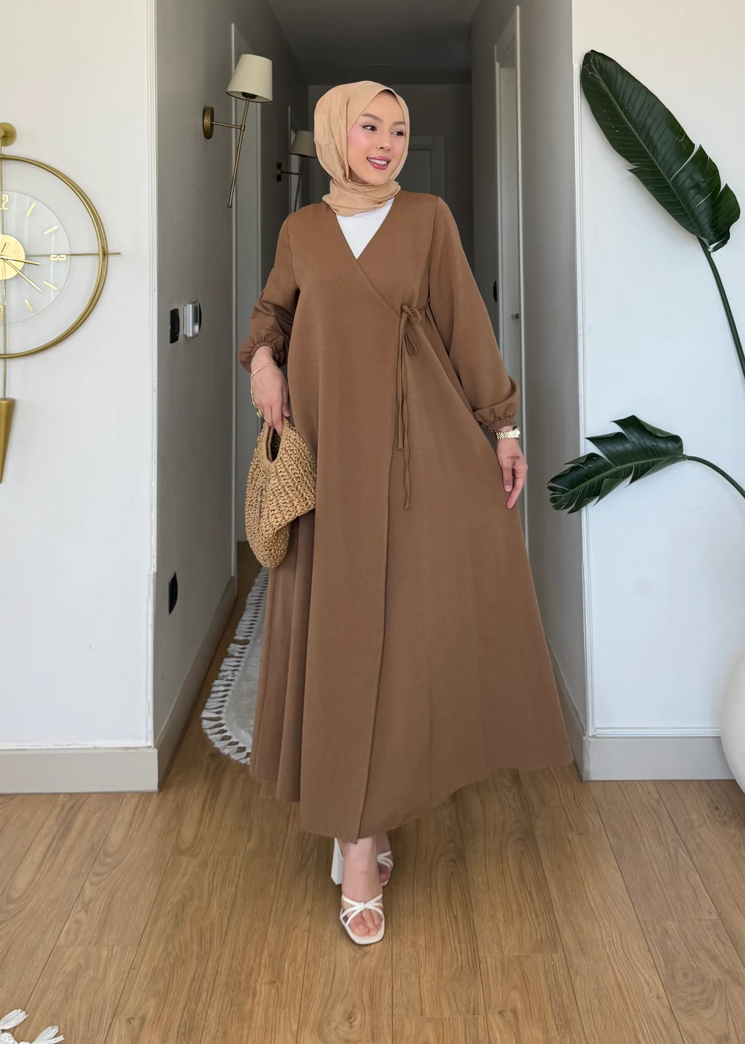 Esinti Yan Bağlamalı Kimono