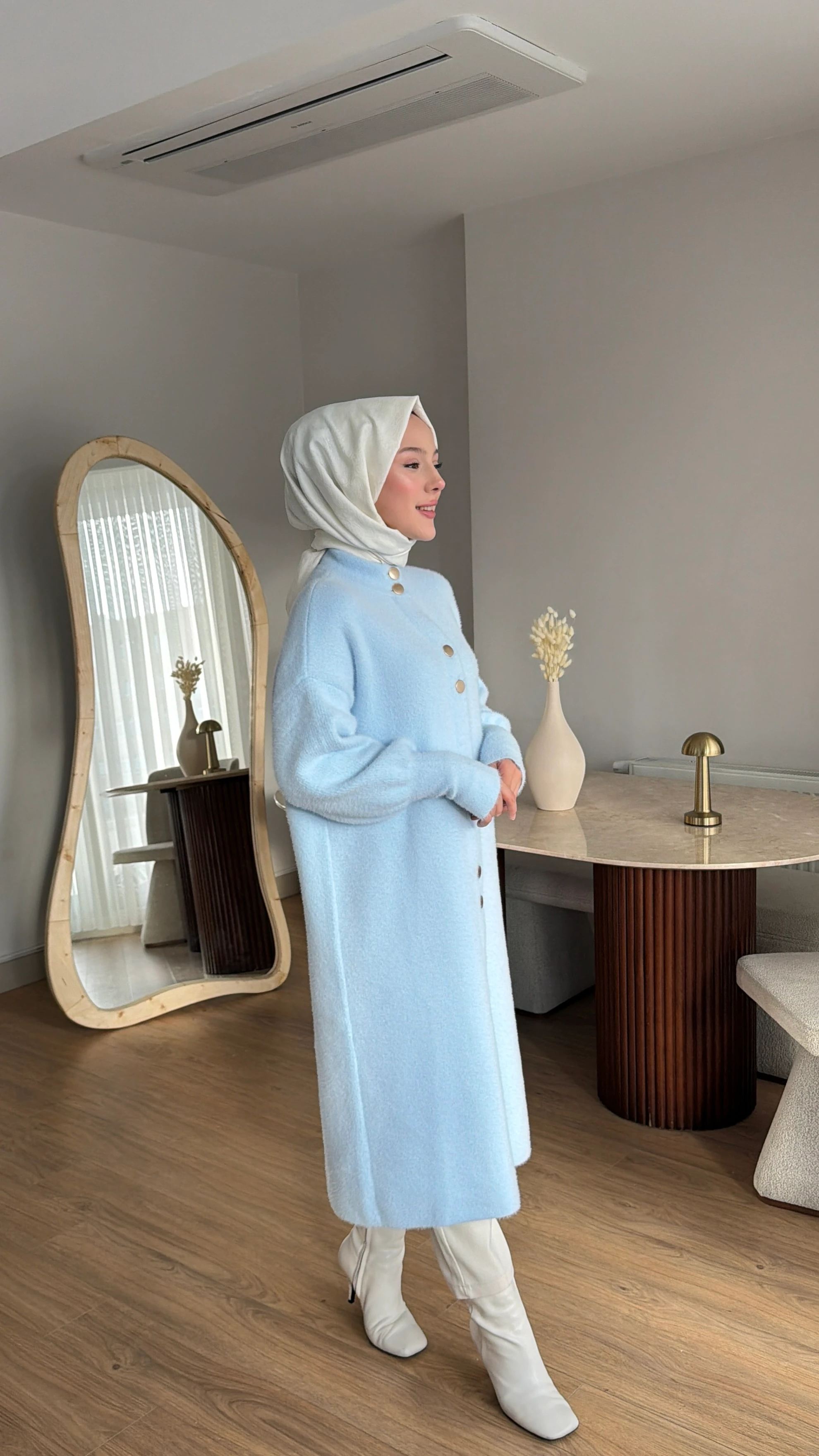 Nuss Angora Kap - Bebe Mavisi