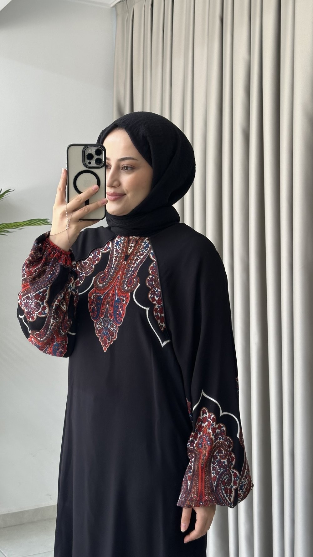 Bella Elbise Siyah Kırmızı