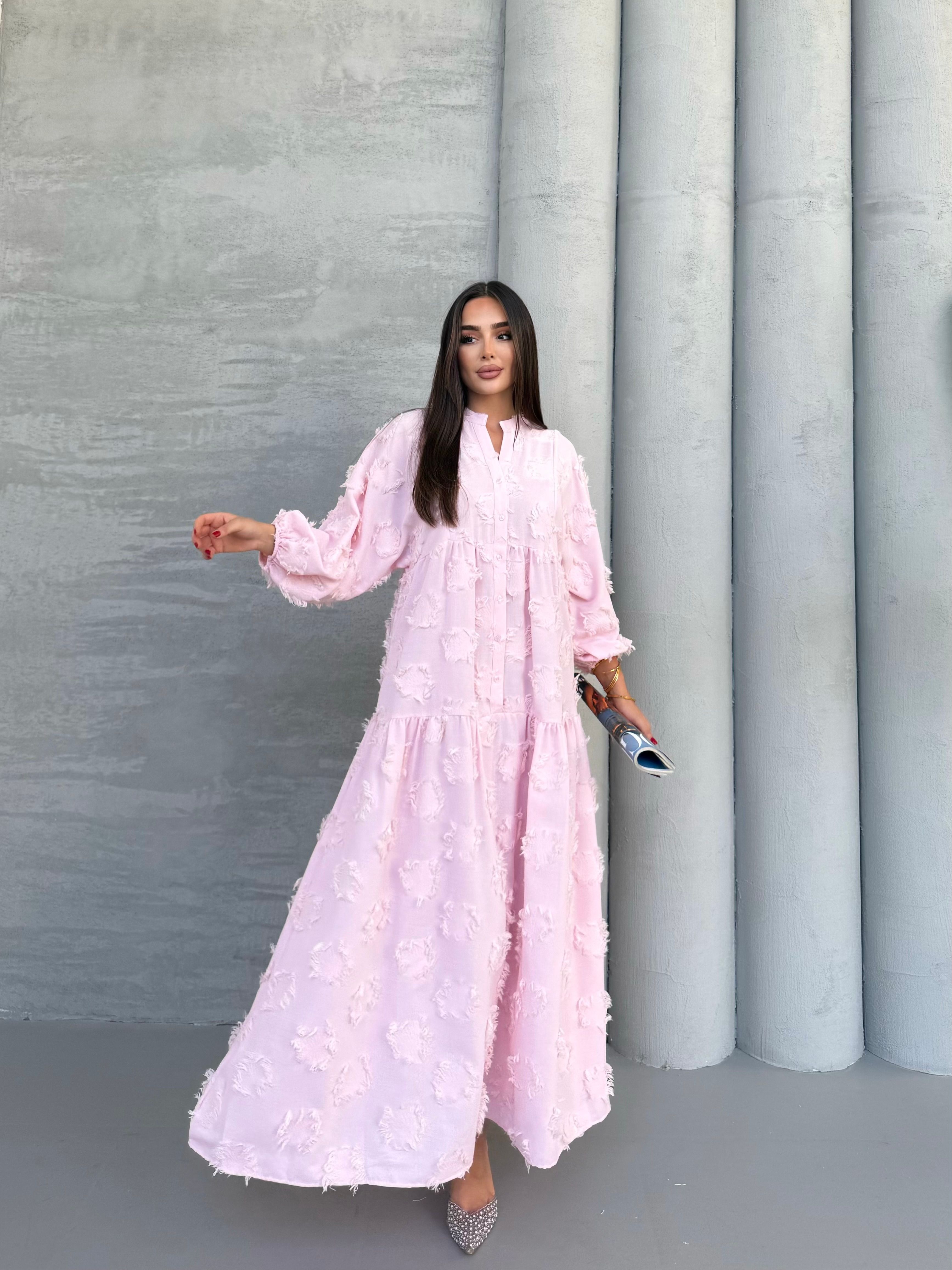 Saçaklı Elbise  - Pembe