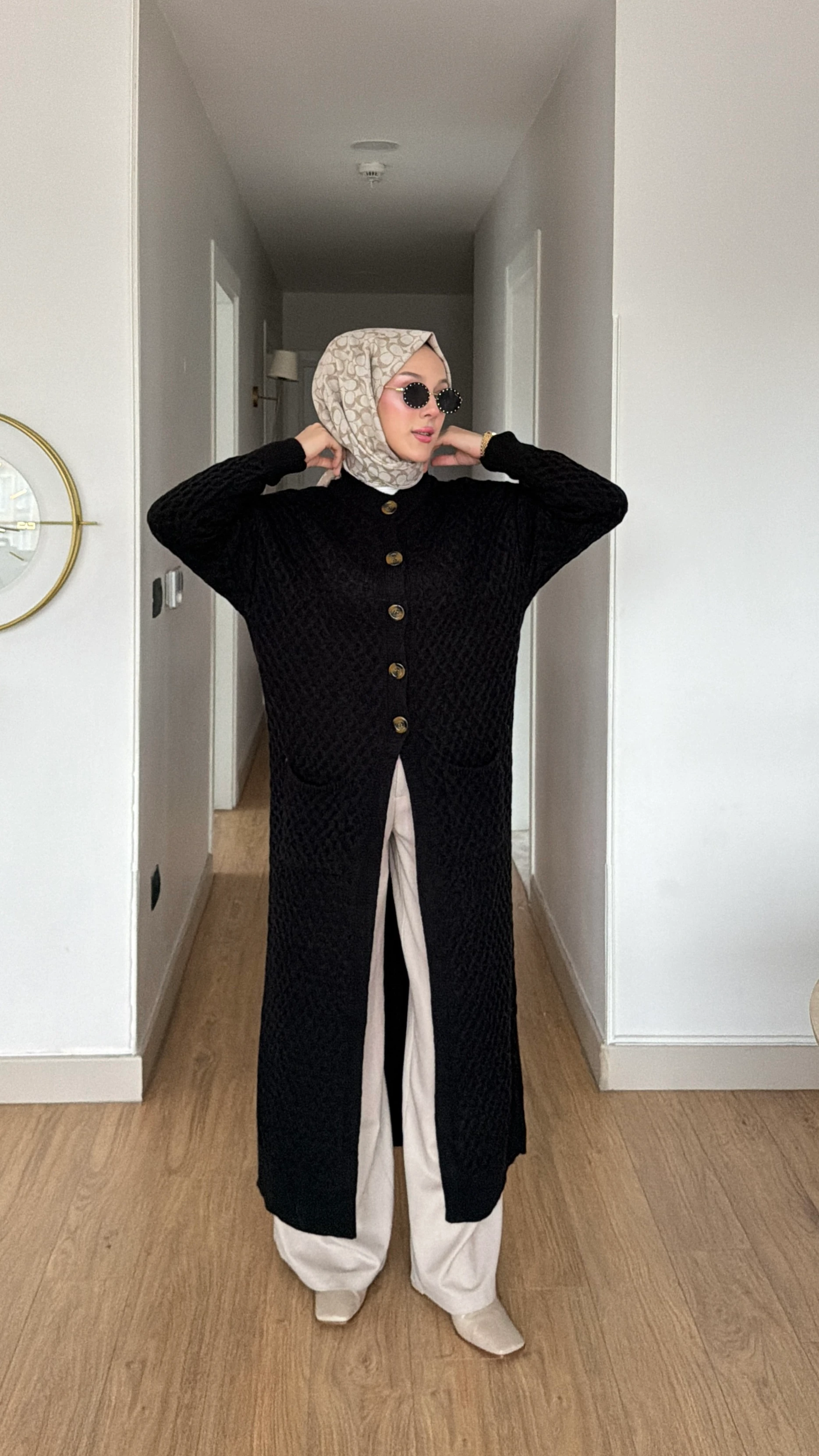 Ahenk Kap Hırka  - Siyah