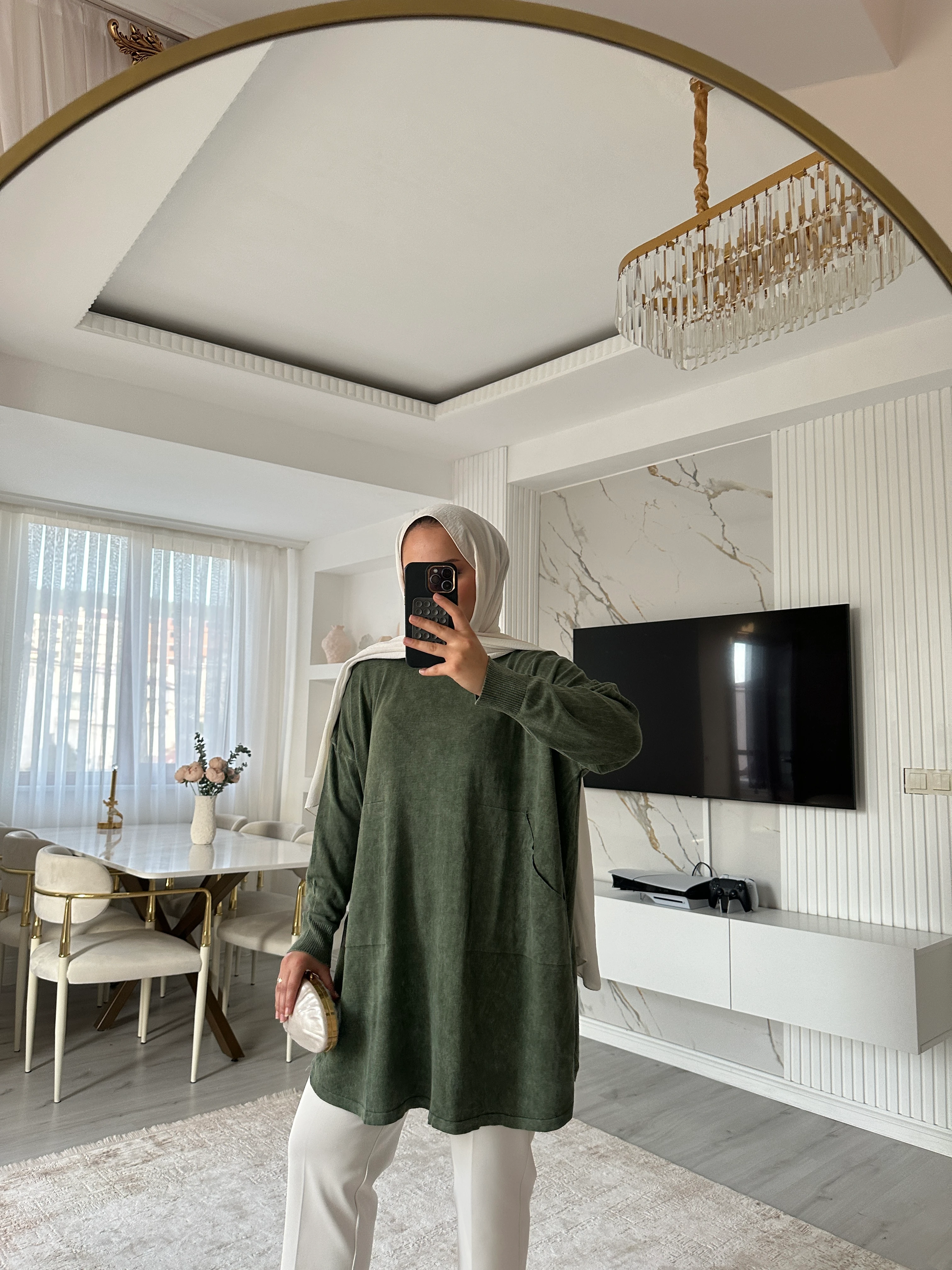 Beste Büyük Beden Tunik - Haki