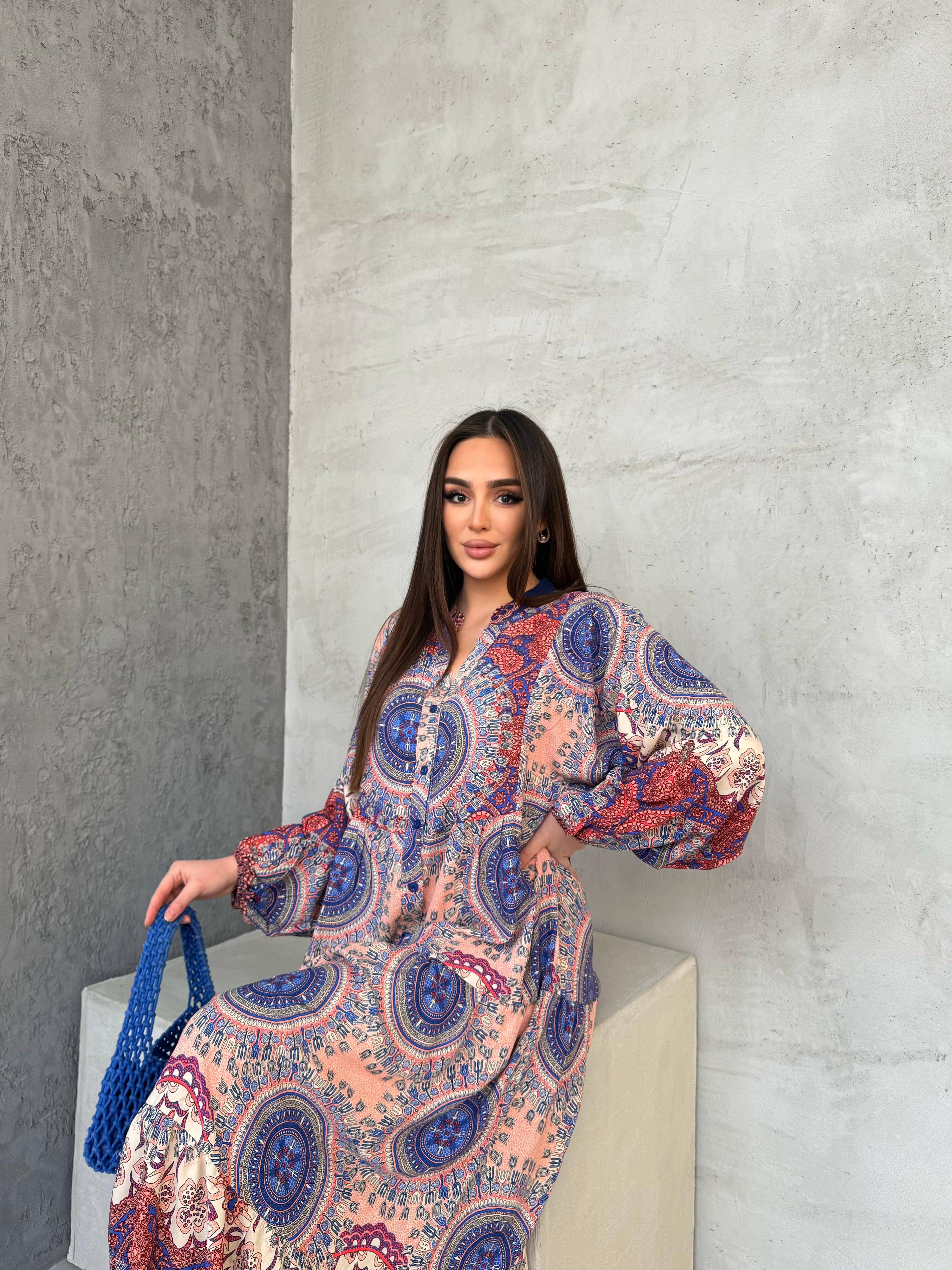 Sahra Elbise Mor