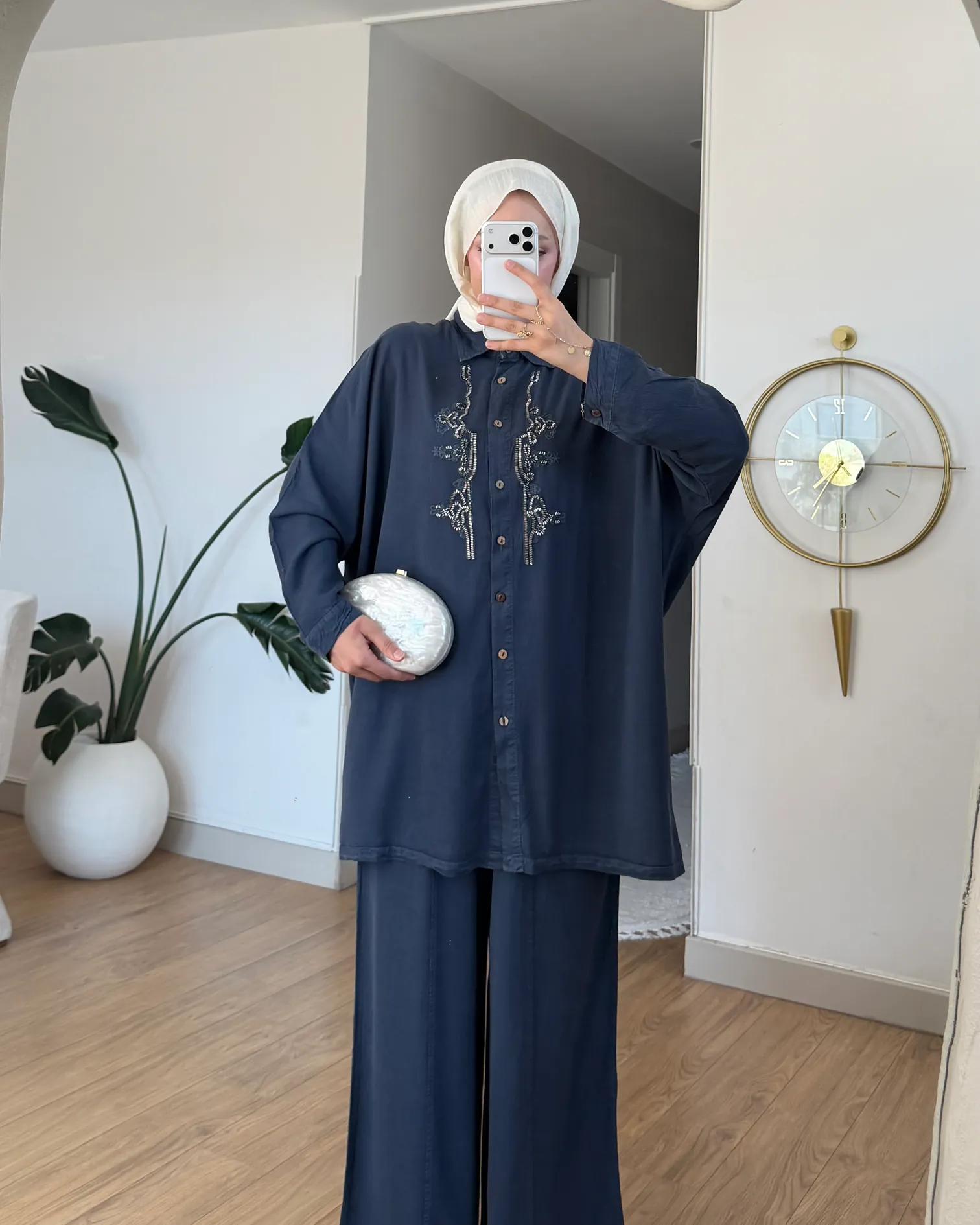 Mira Premium Nakışlı %100 Pamuk Takım