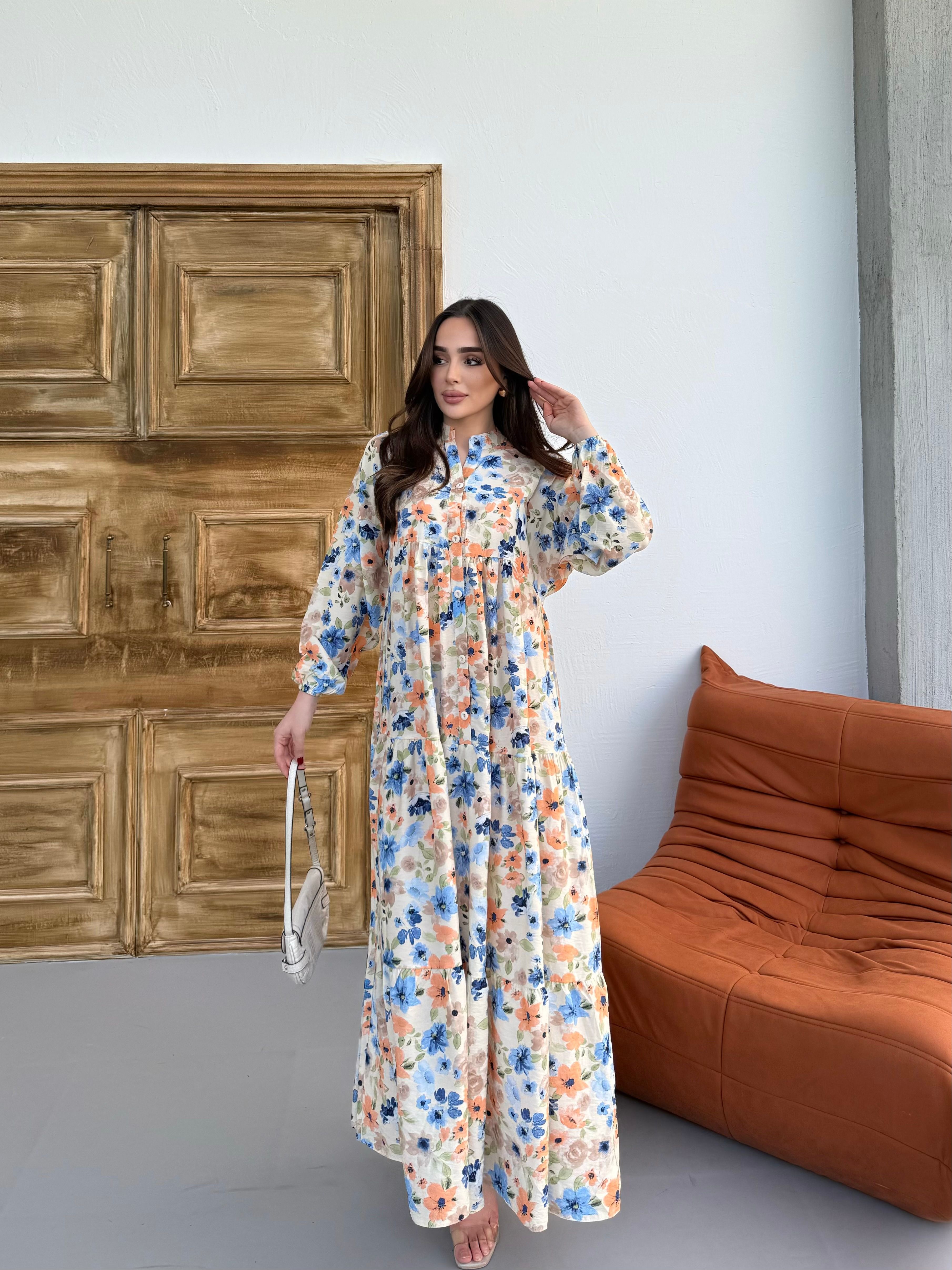 Nergis Elbise - Mavi