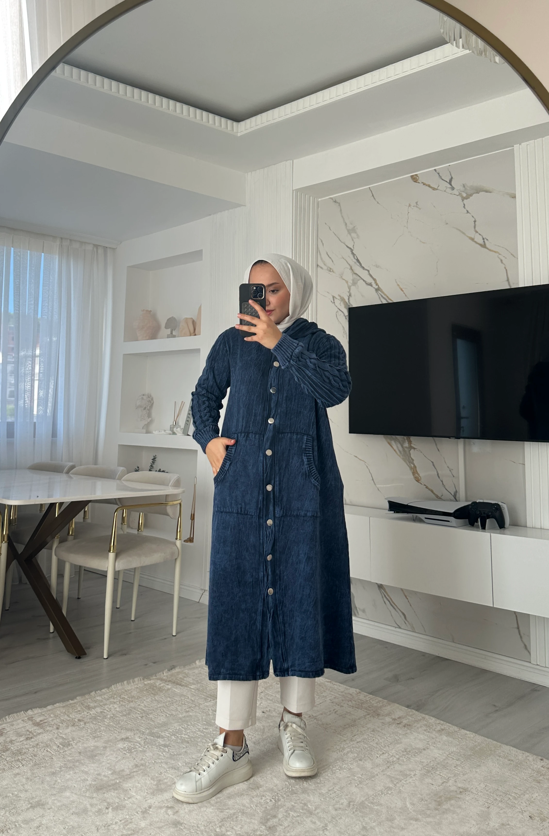 Milla Kap Trench - Lacivert