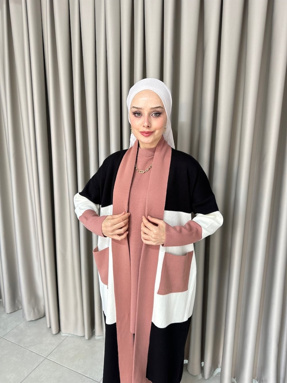 Pınar Üçlü Triko Takım Pembe