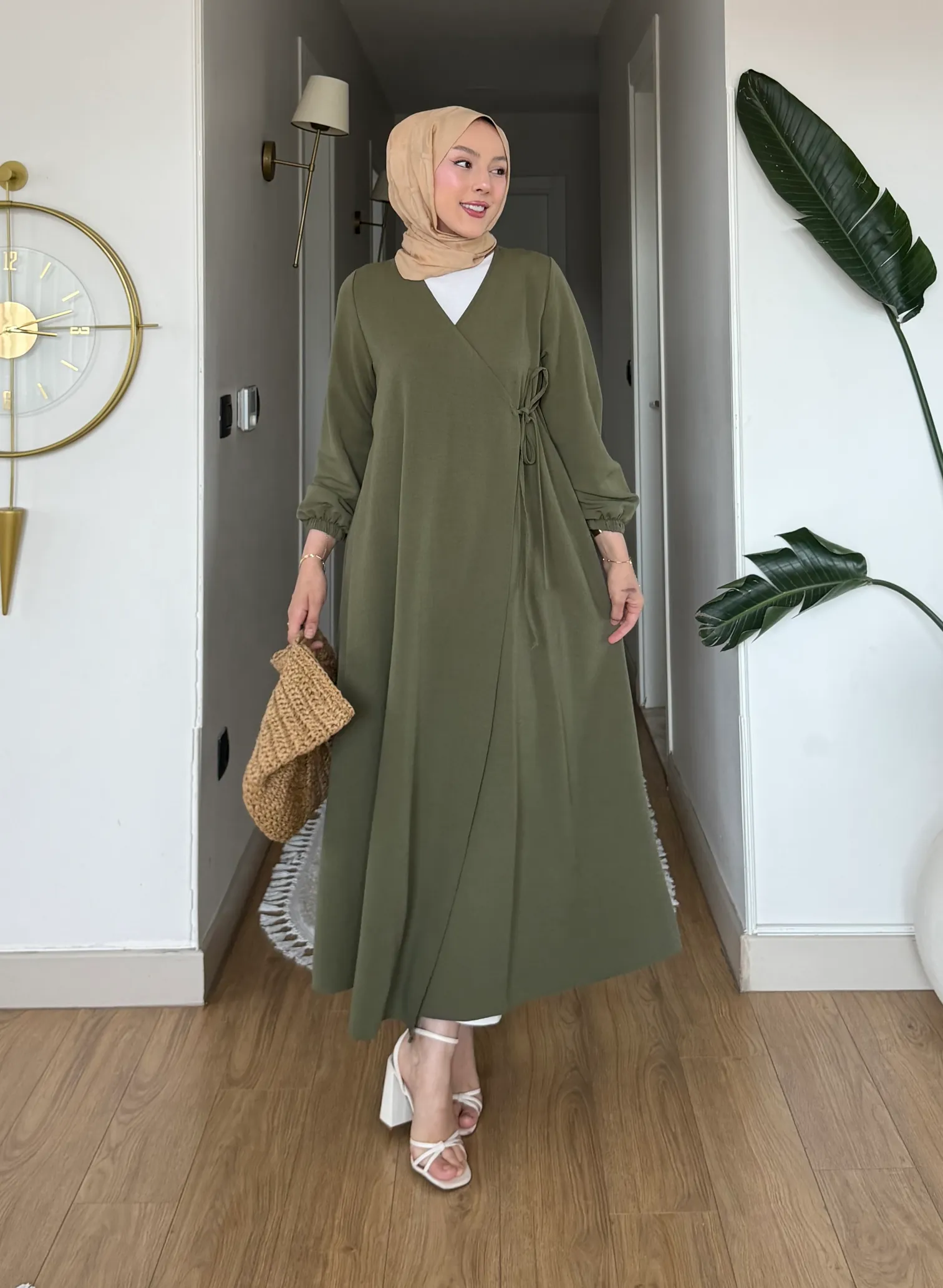 Esinti Yan Bağlamalı Kimono