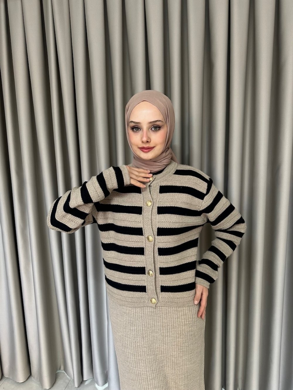 Pelin İkili Takım Elbise Sütlü Kahve