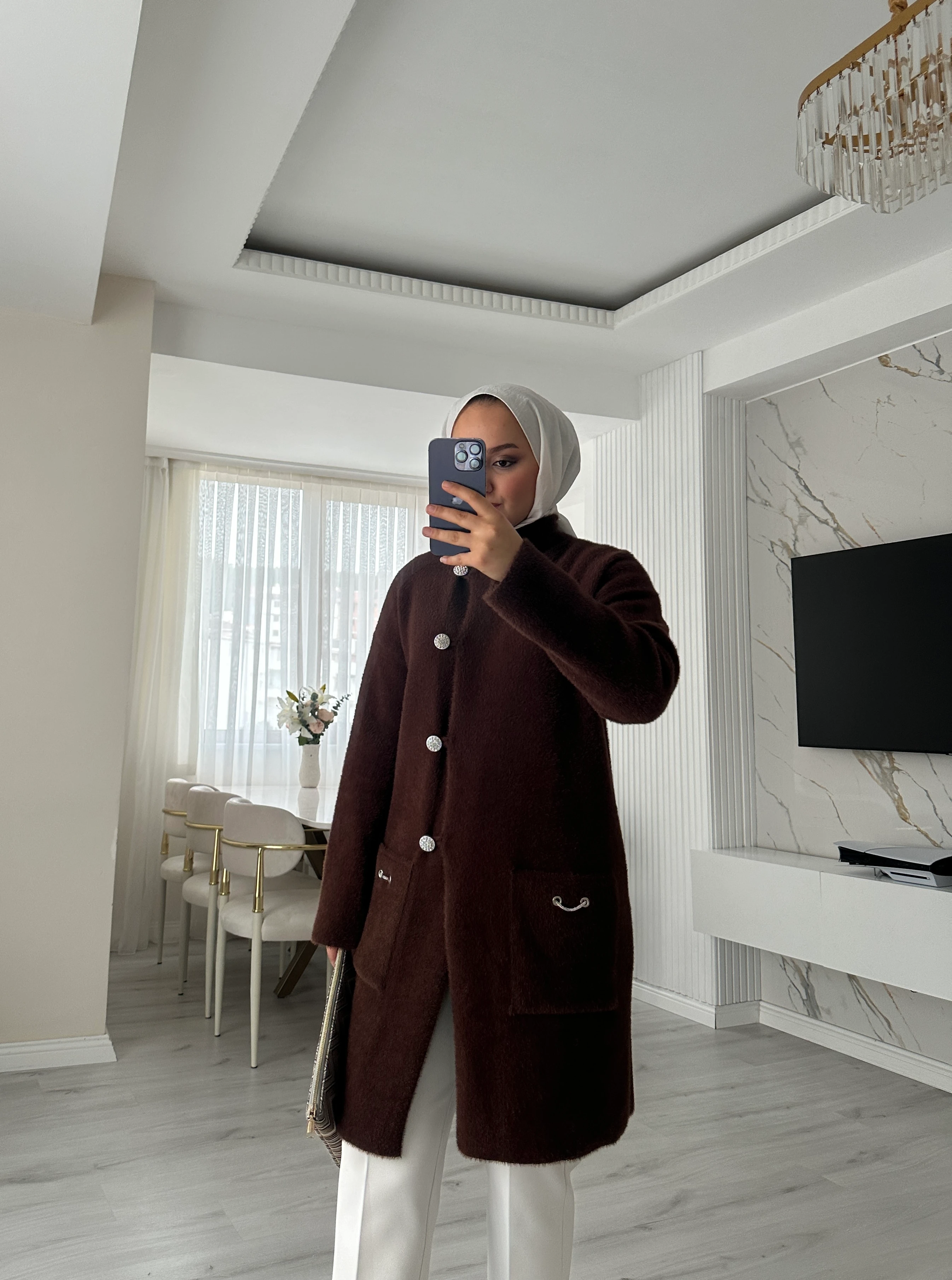 Merry Angora Kap - Kahverengi