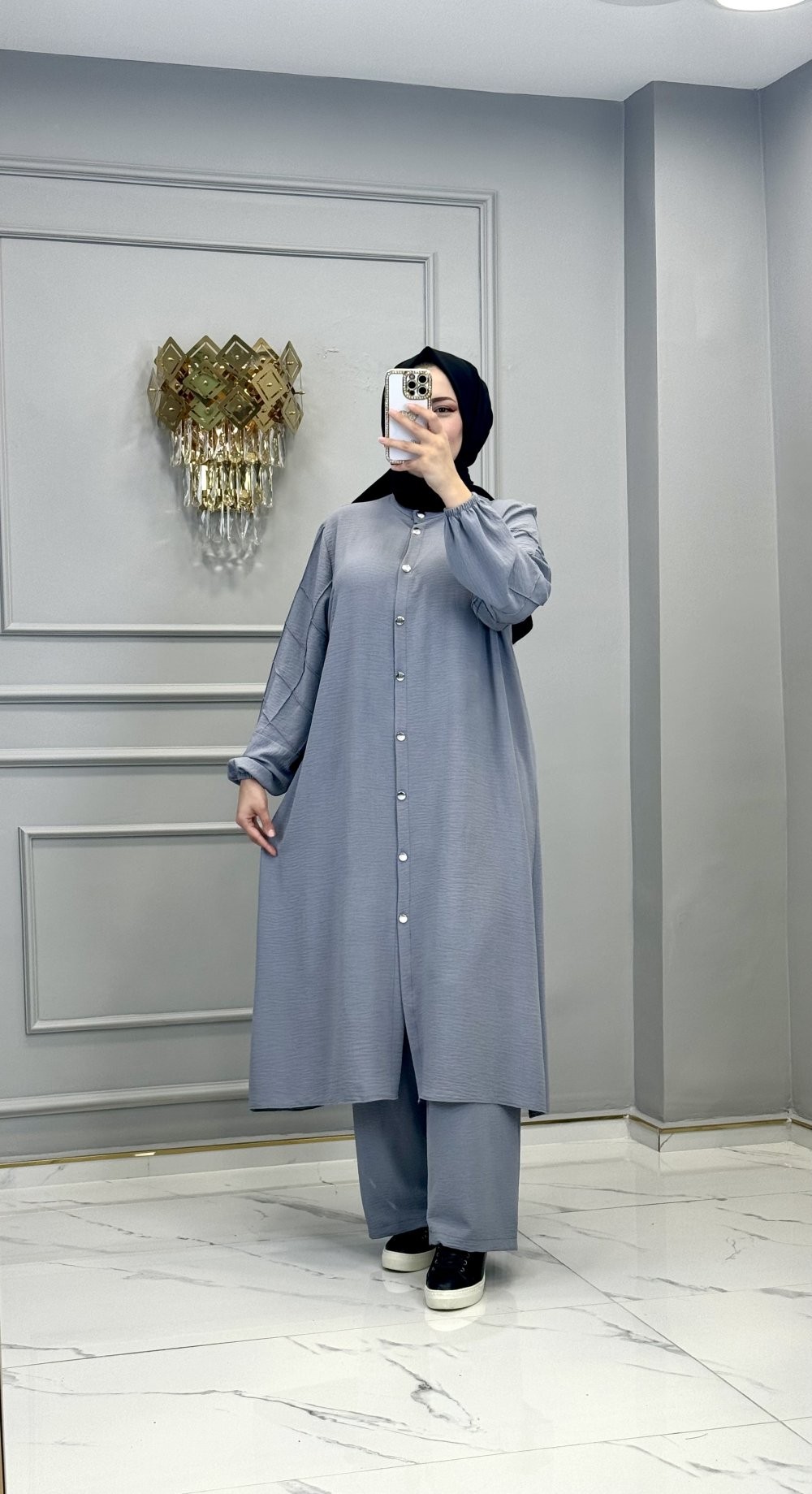 İkbal Takım Gri