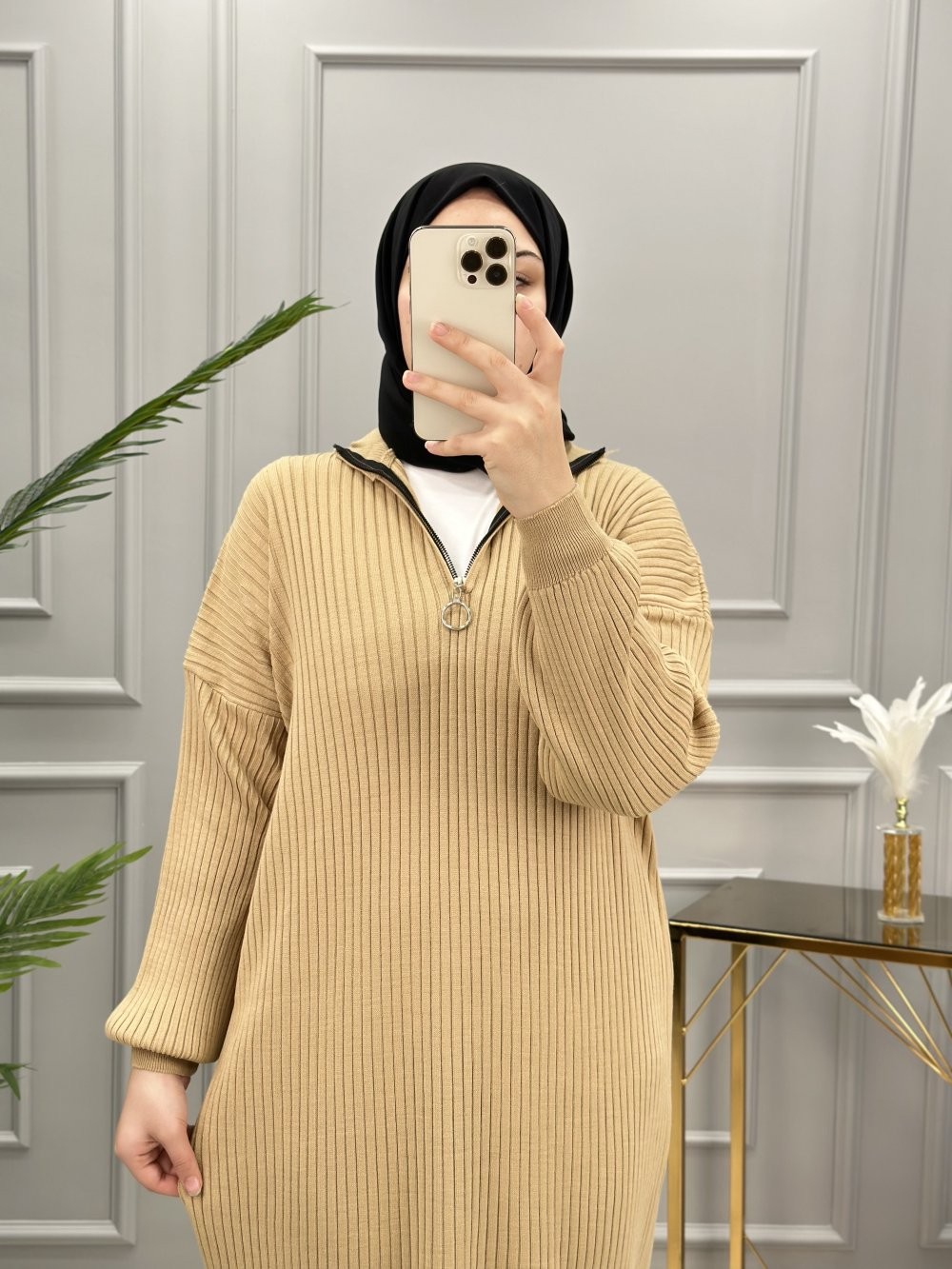 Merve Elbise Camel