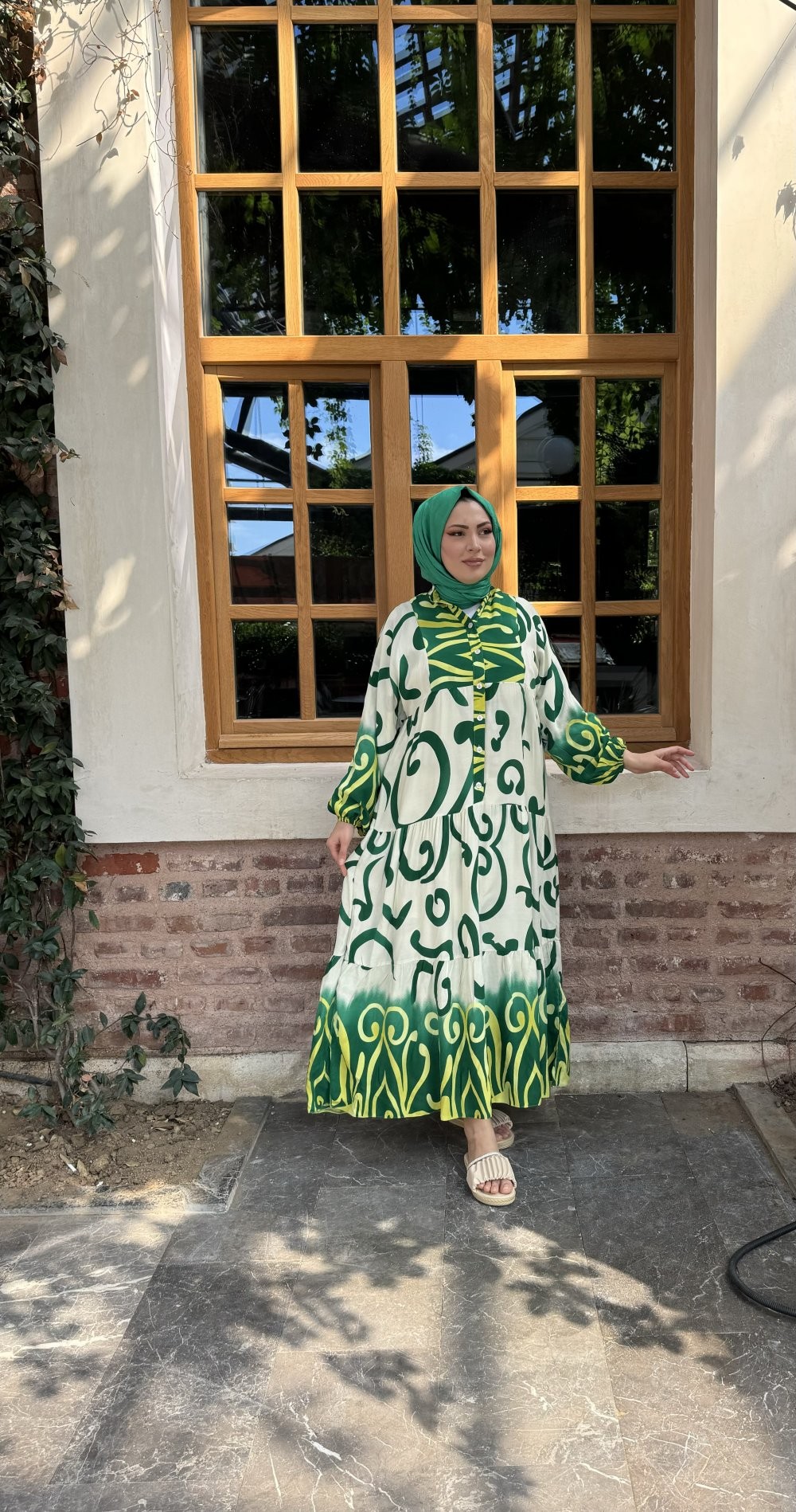 Efsun Elbise Benetton Yeşili