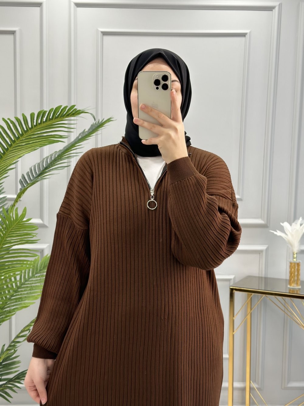 Merve Elbise Kahverengi