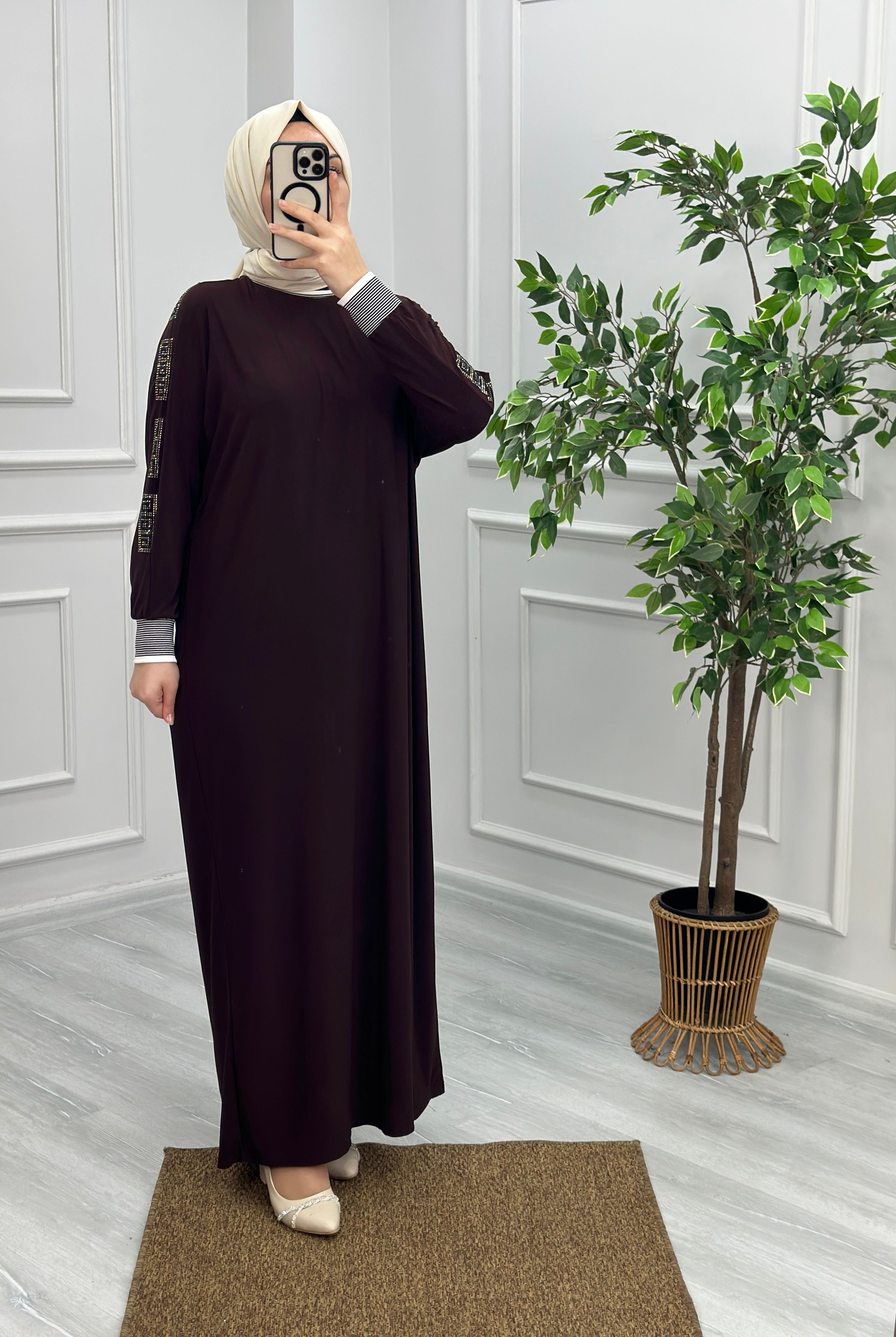 Aylin Elbise Kahverengi