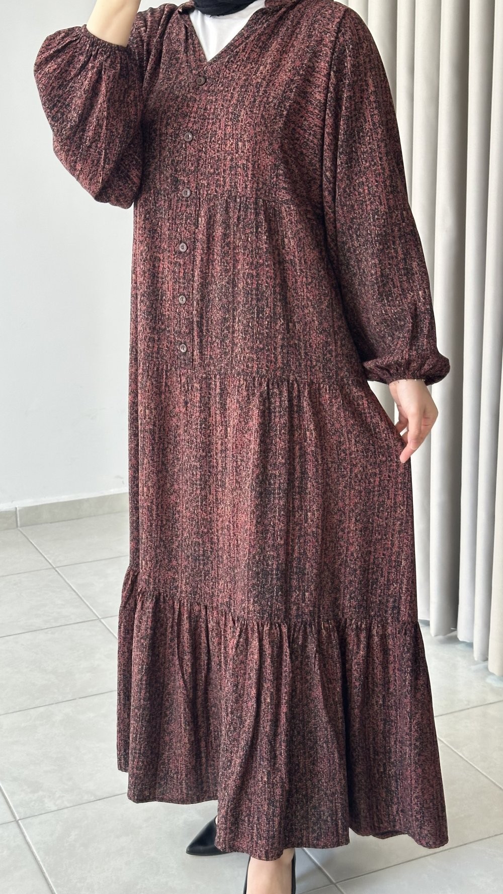 Parla Elbise Bordo