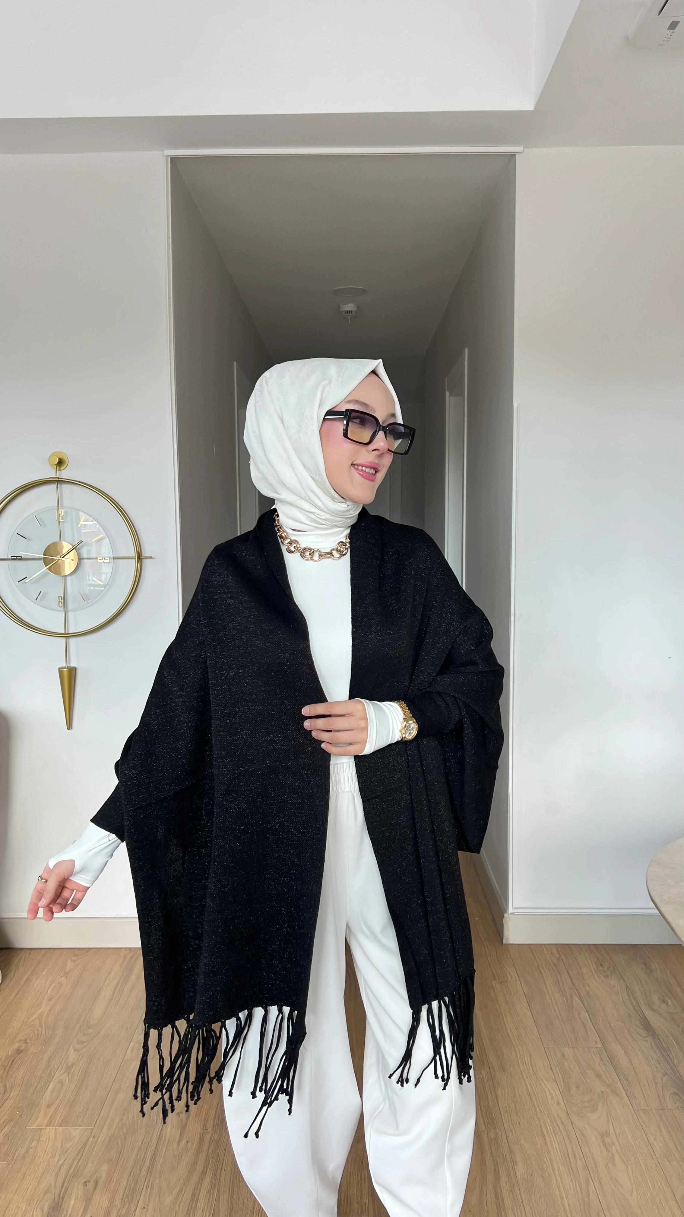 Simli Kollu Panço  - Siyah