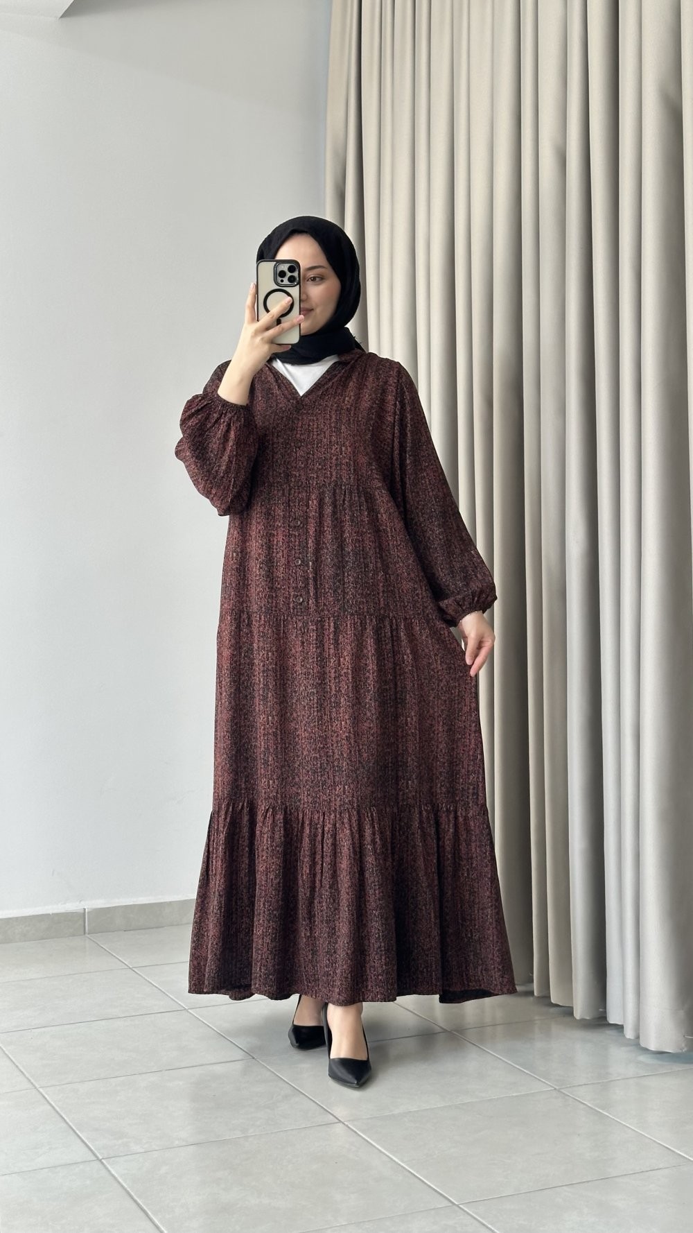 Parla Elbise Bordo