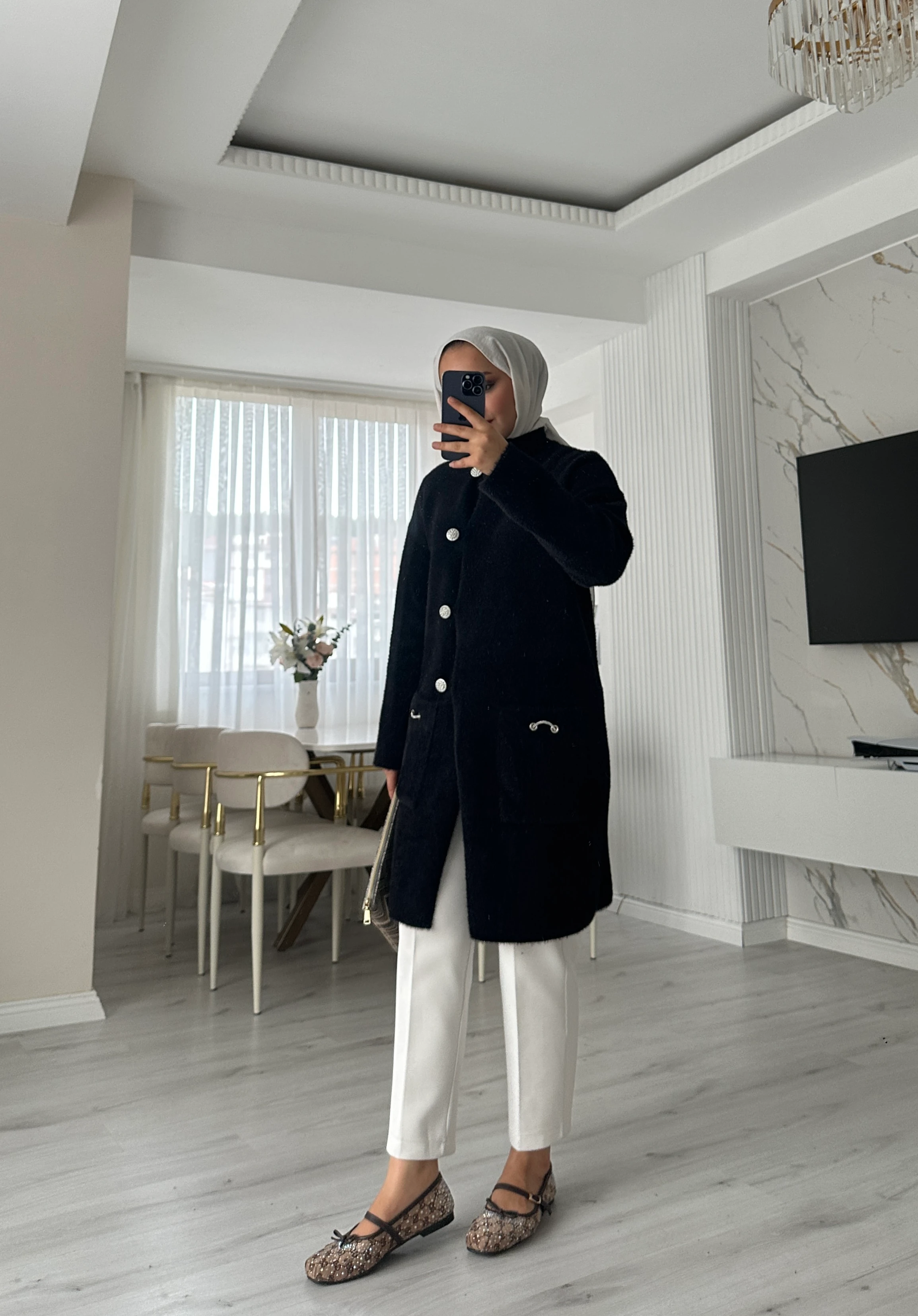 Merry Angora Kap - Siyah