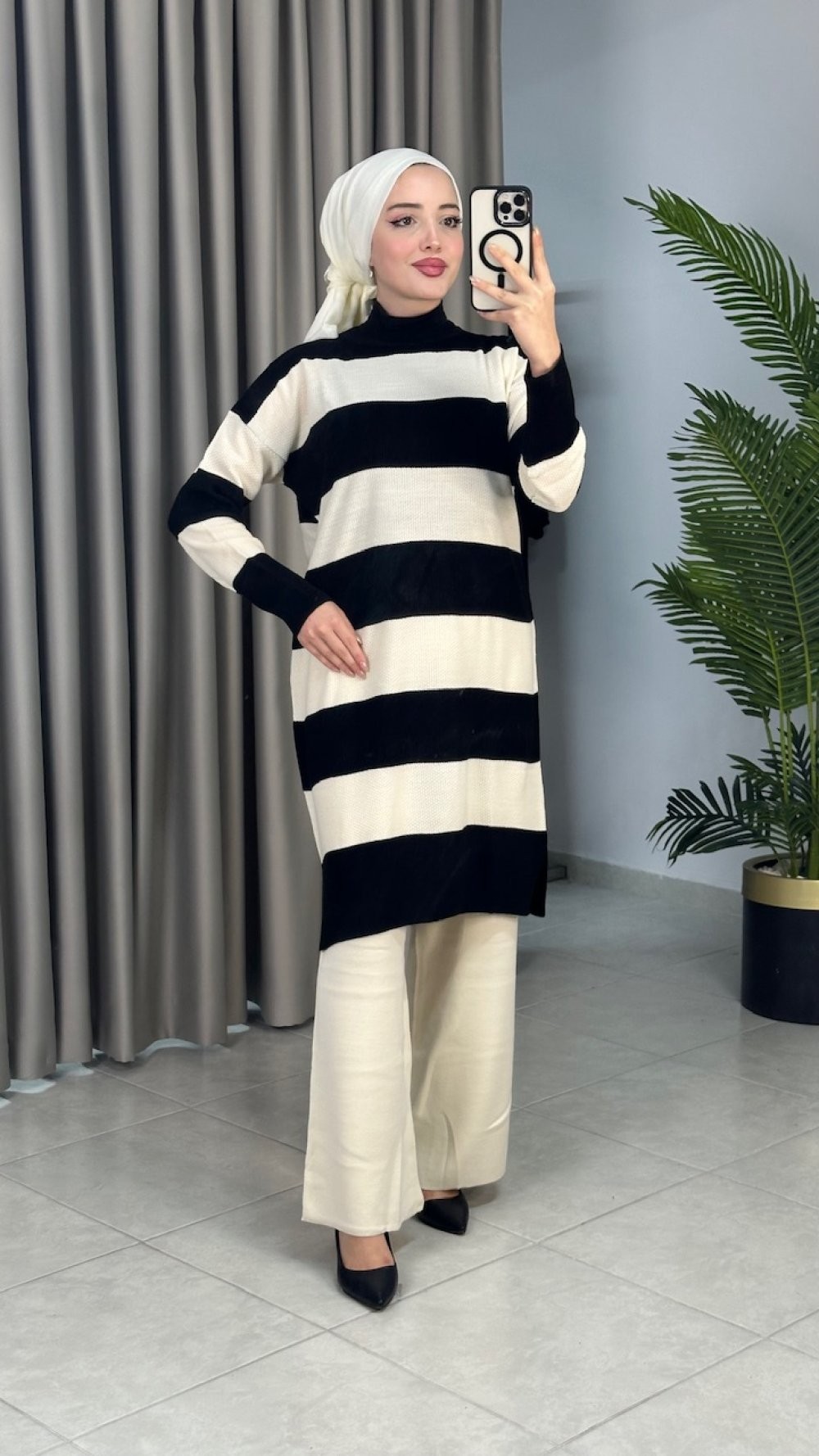 Nazlı Triko Tunik Siyah