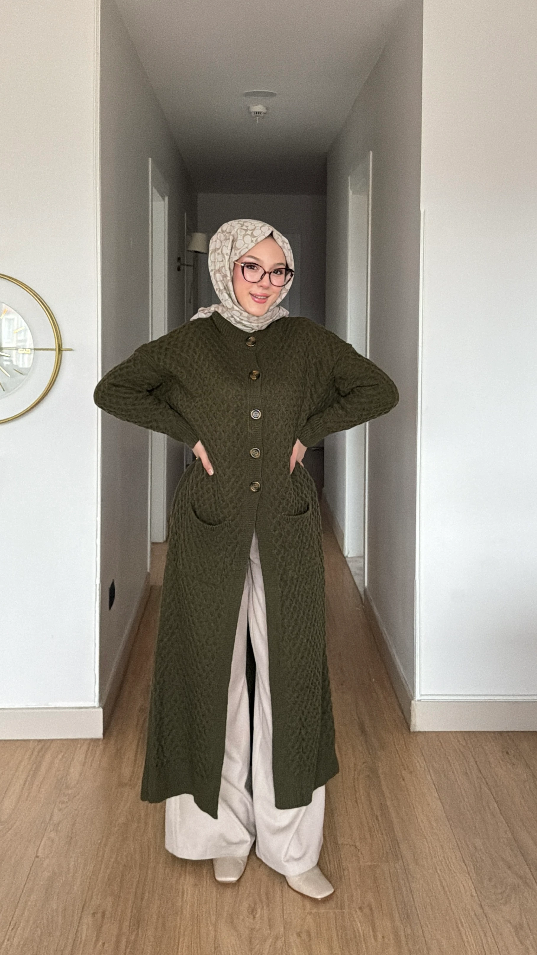 Ahenk Kap Hırka  - Haki