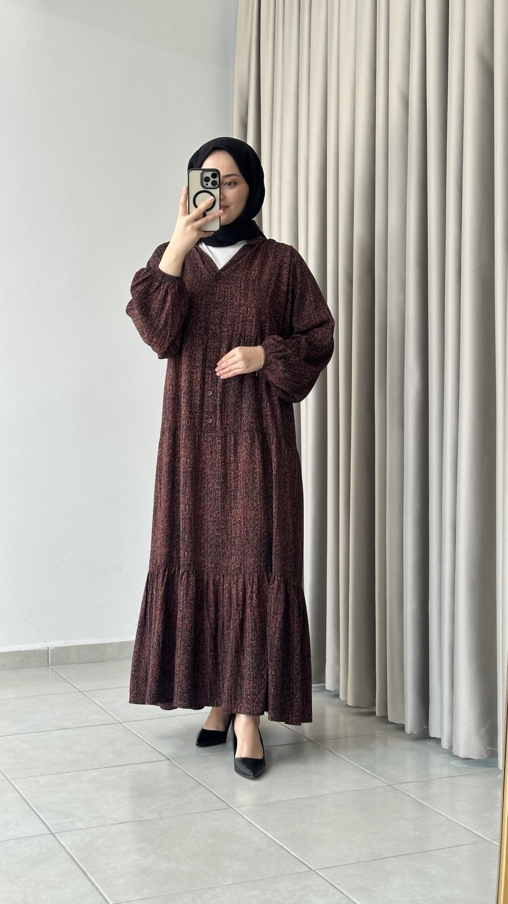 Parla Elbise Bordo
