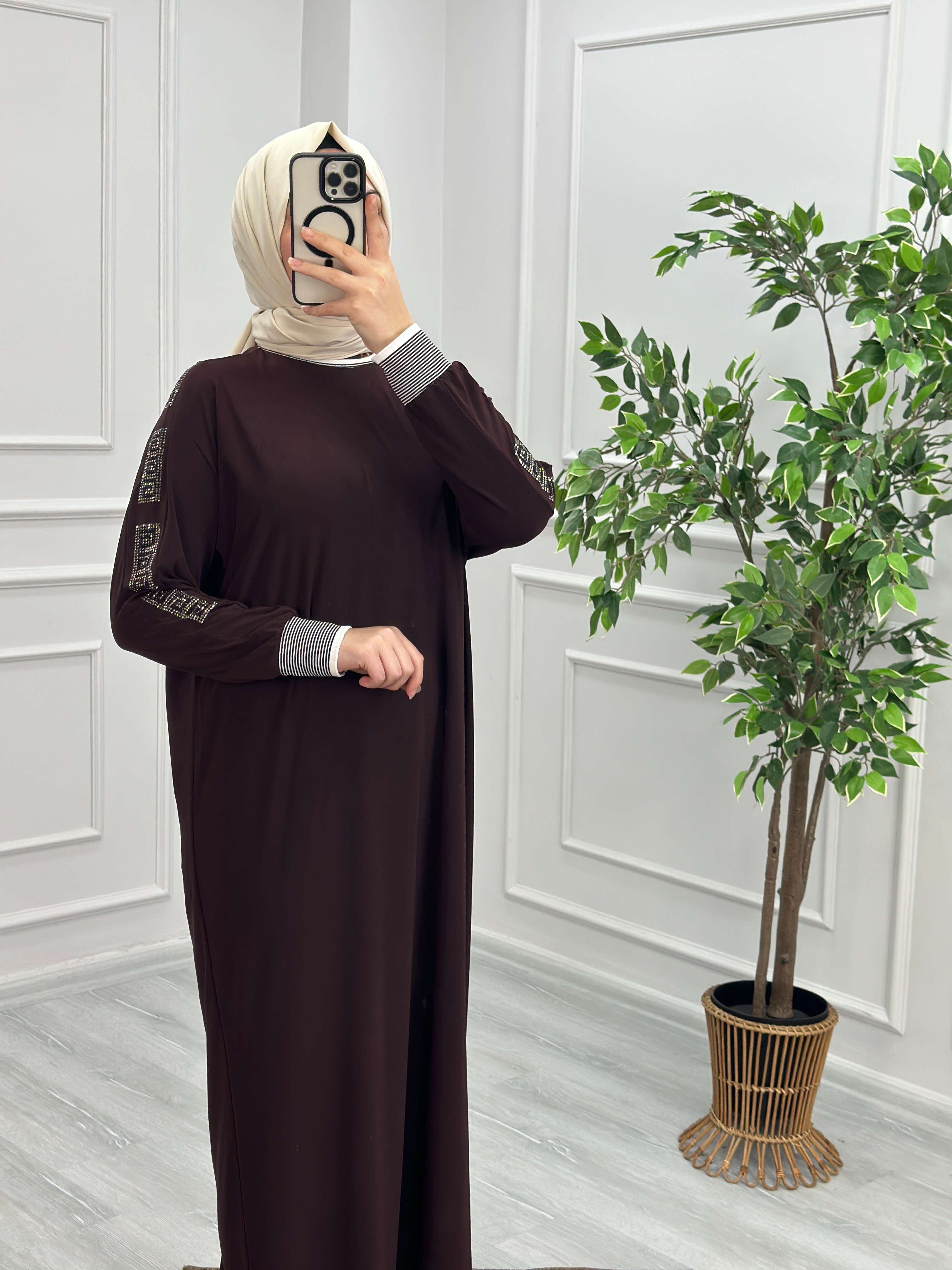 Aylin Elbise Kahverengi