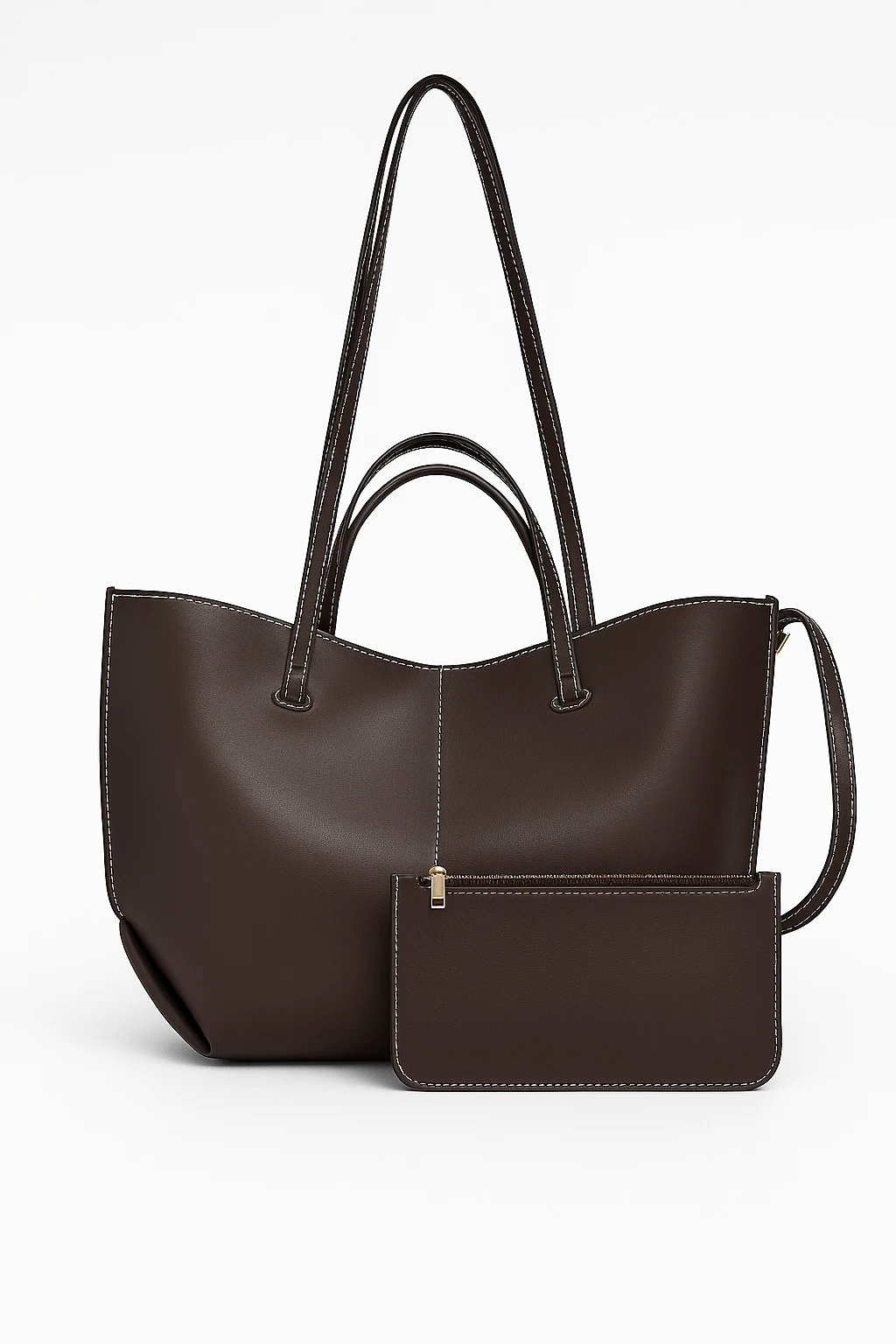 Askılı El ve Omuz Çantası - Acı Kahve