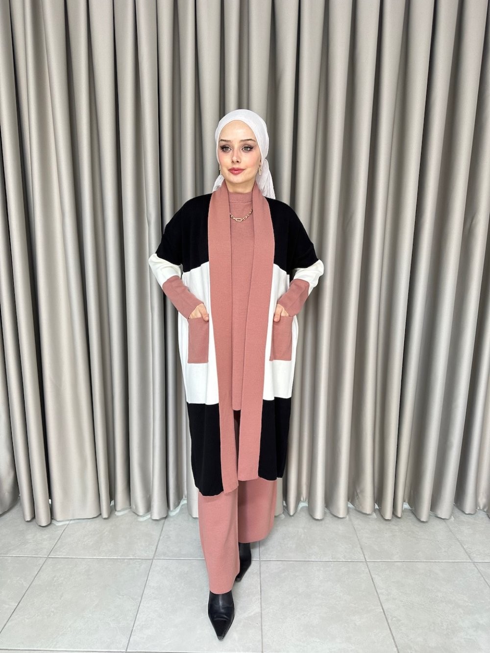 Pınar Üçlü Triko Takım Pembe