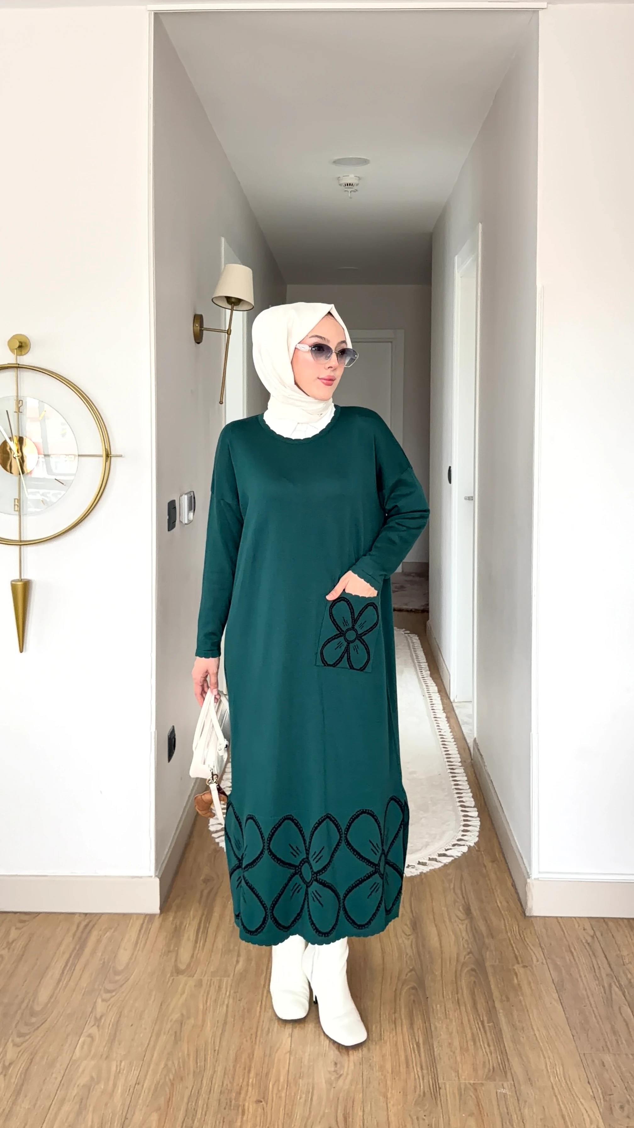 İpekyolu Tunik Elbise - Zümrüt