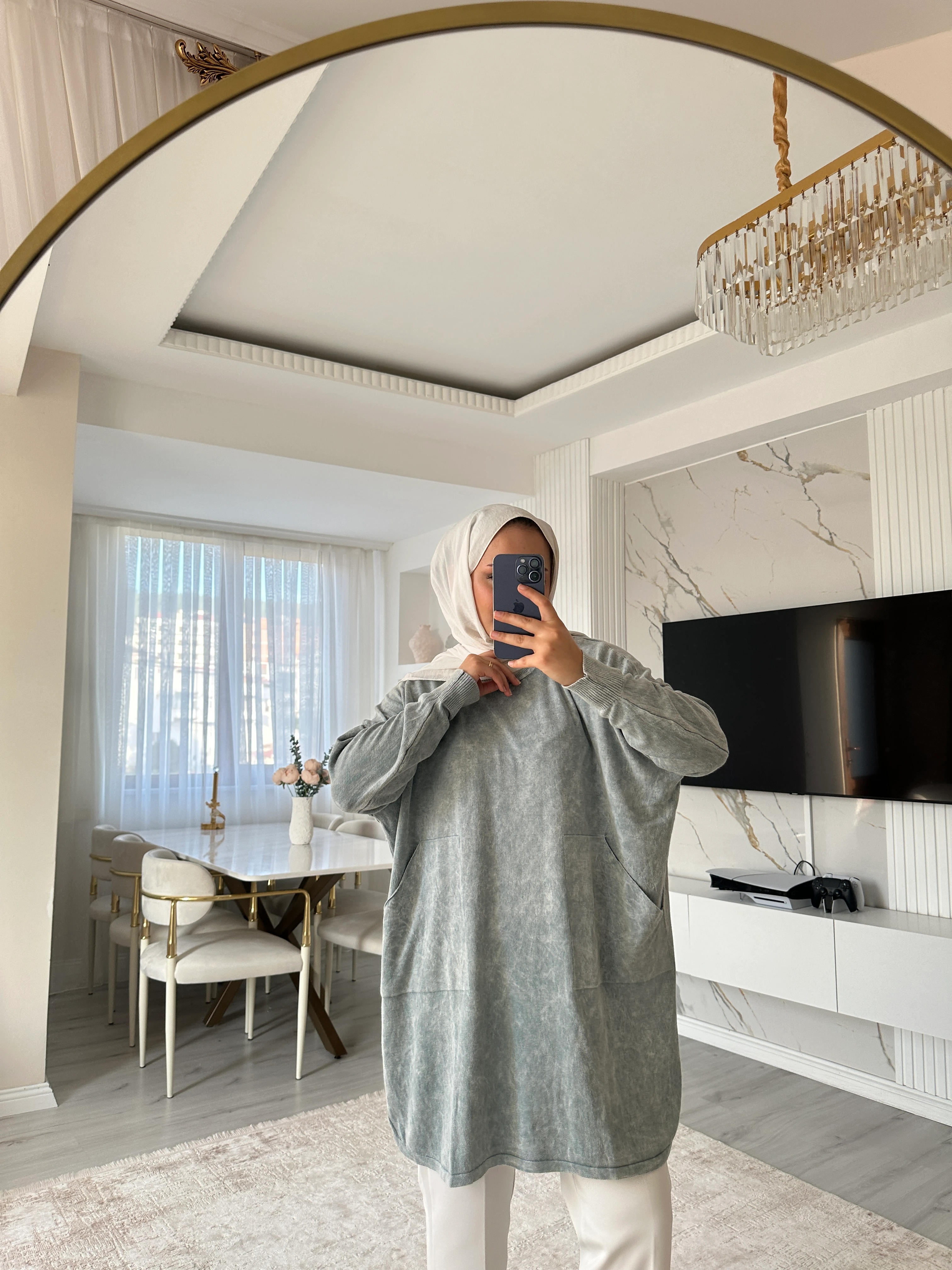 Beste Büyük Beden Tunik - Gri