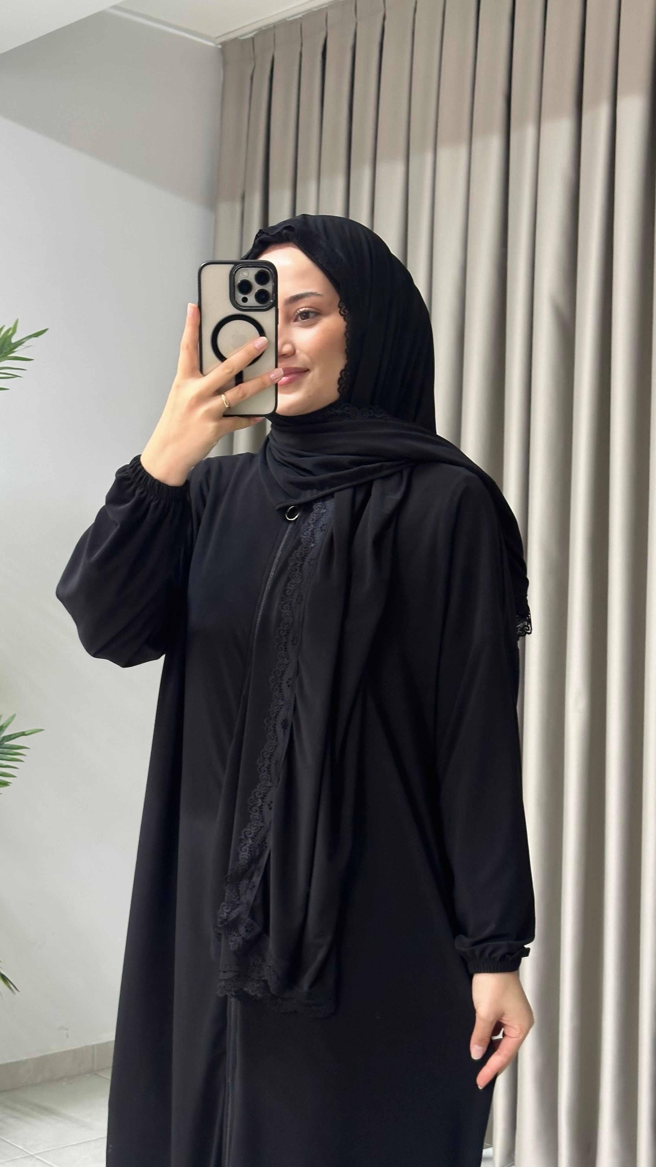 Hatice Namaz Elbisesi Siyah