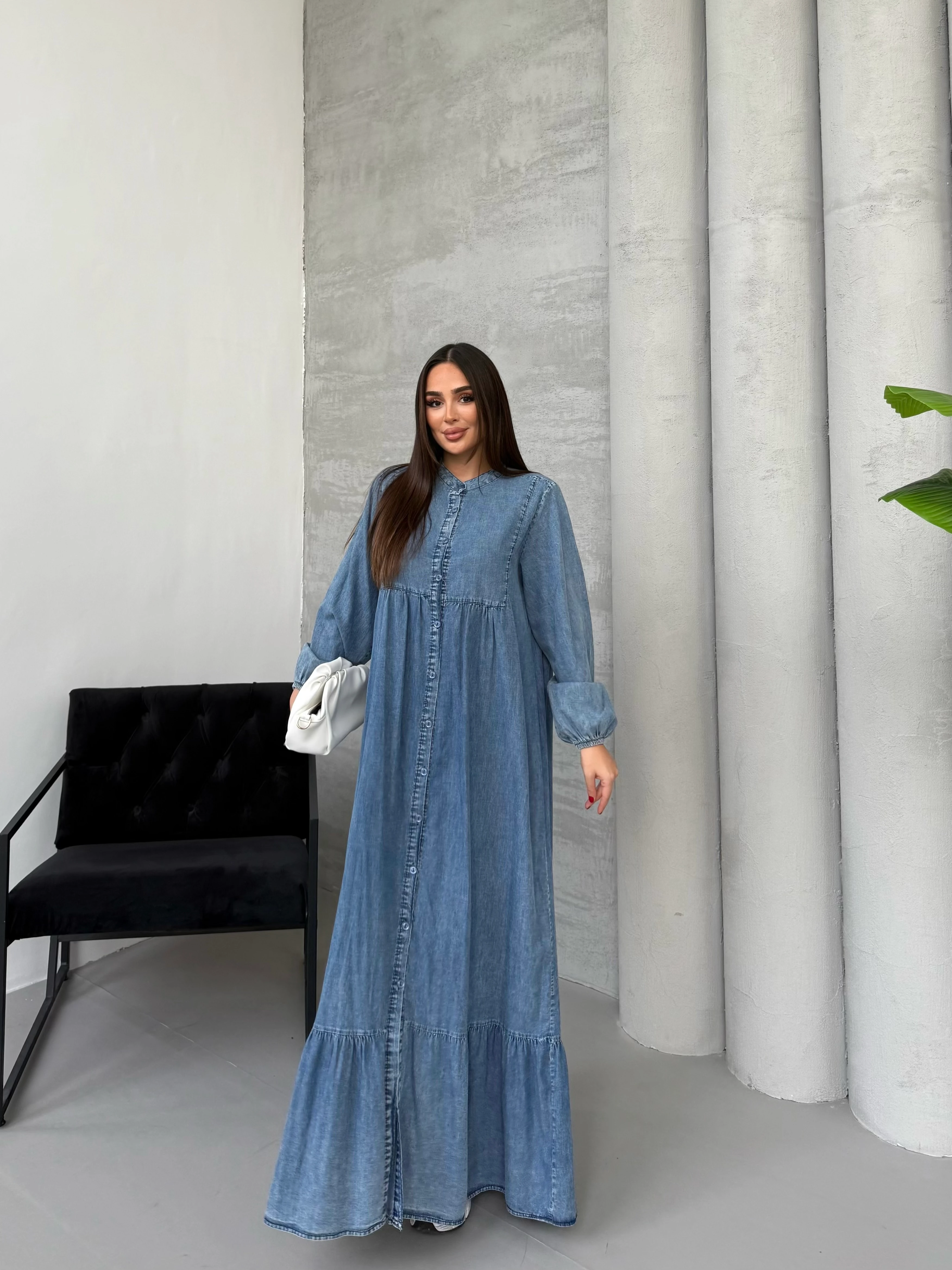 sevilla Kot Elbise - Mavi