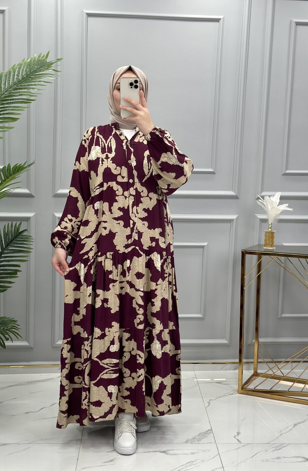 Aslı Elbise Bordo
