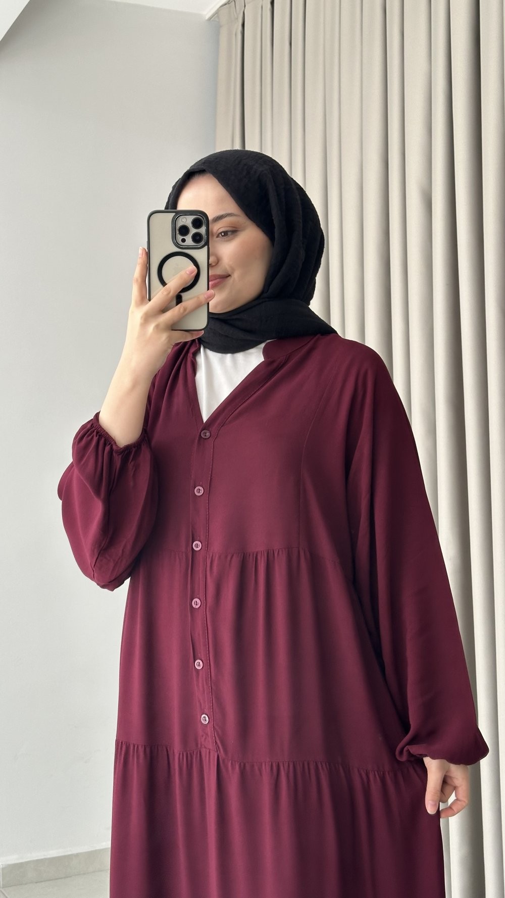 Maya Elbise Bordo