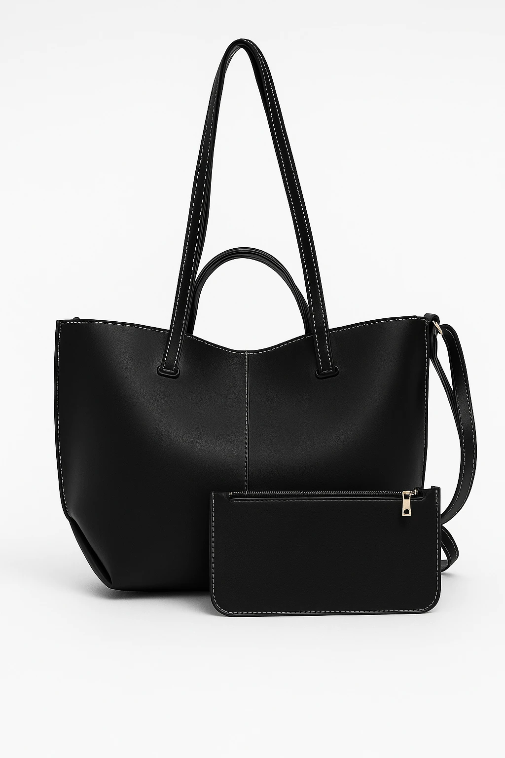 Askılı El ve Omuz Çantası - Siyah