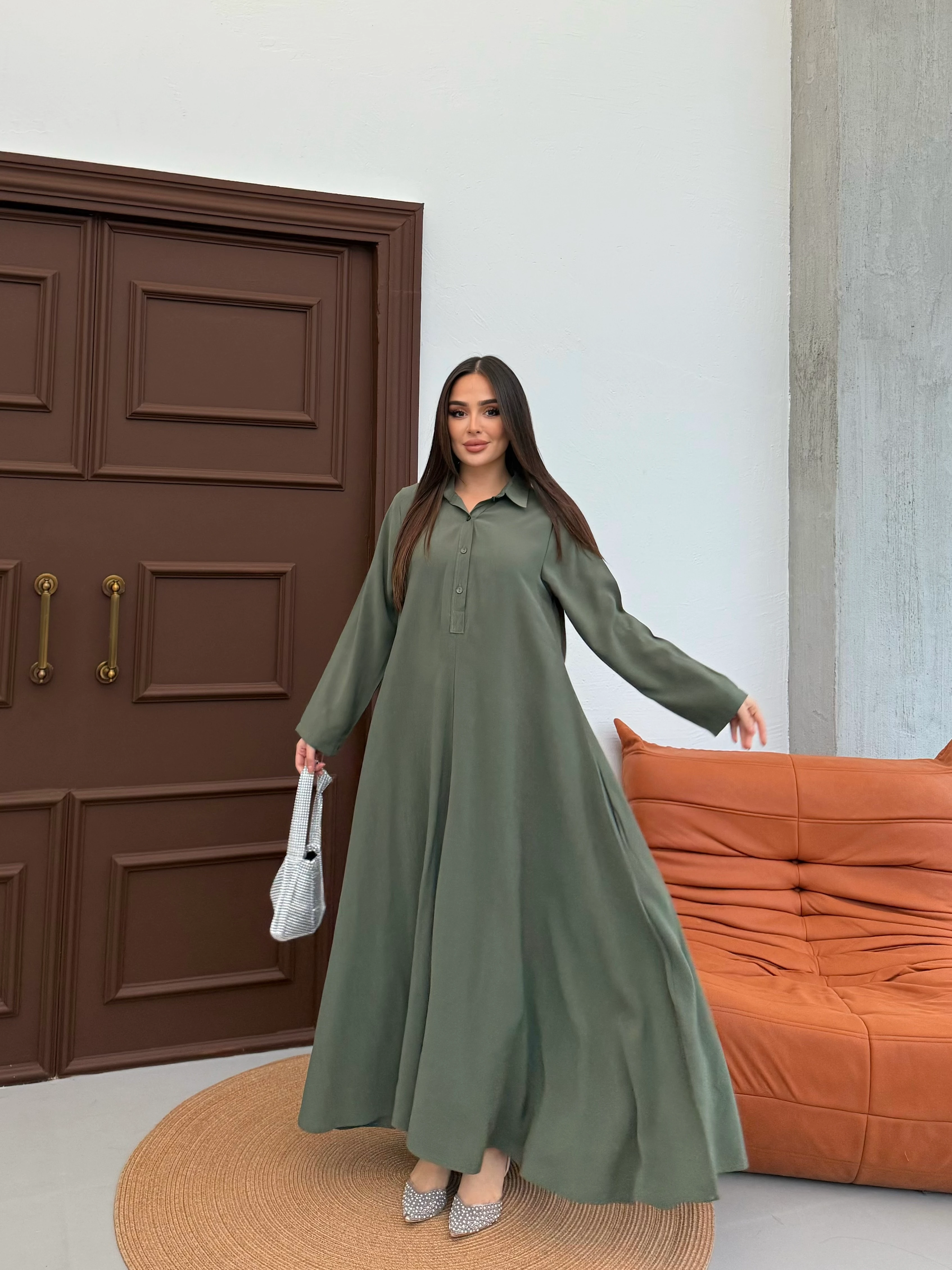 Venezia Elbise  - Haki