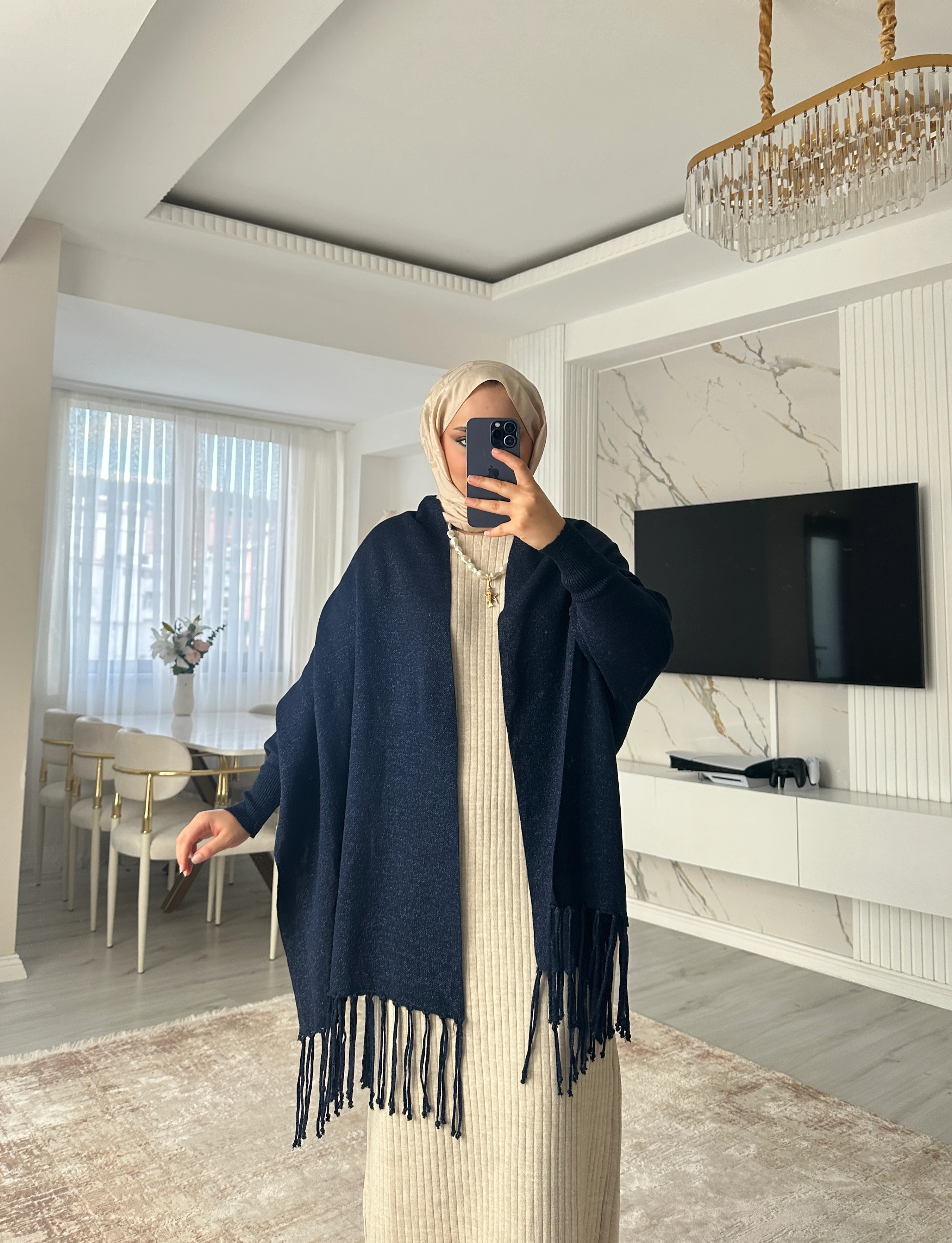 Simli Kollu Panço  - Lacivert