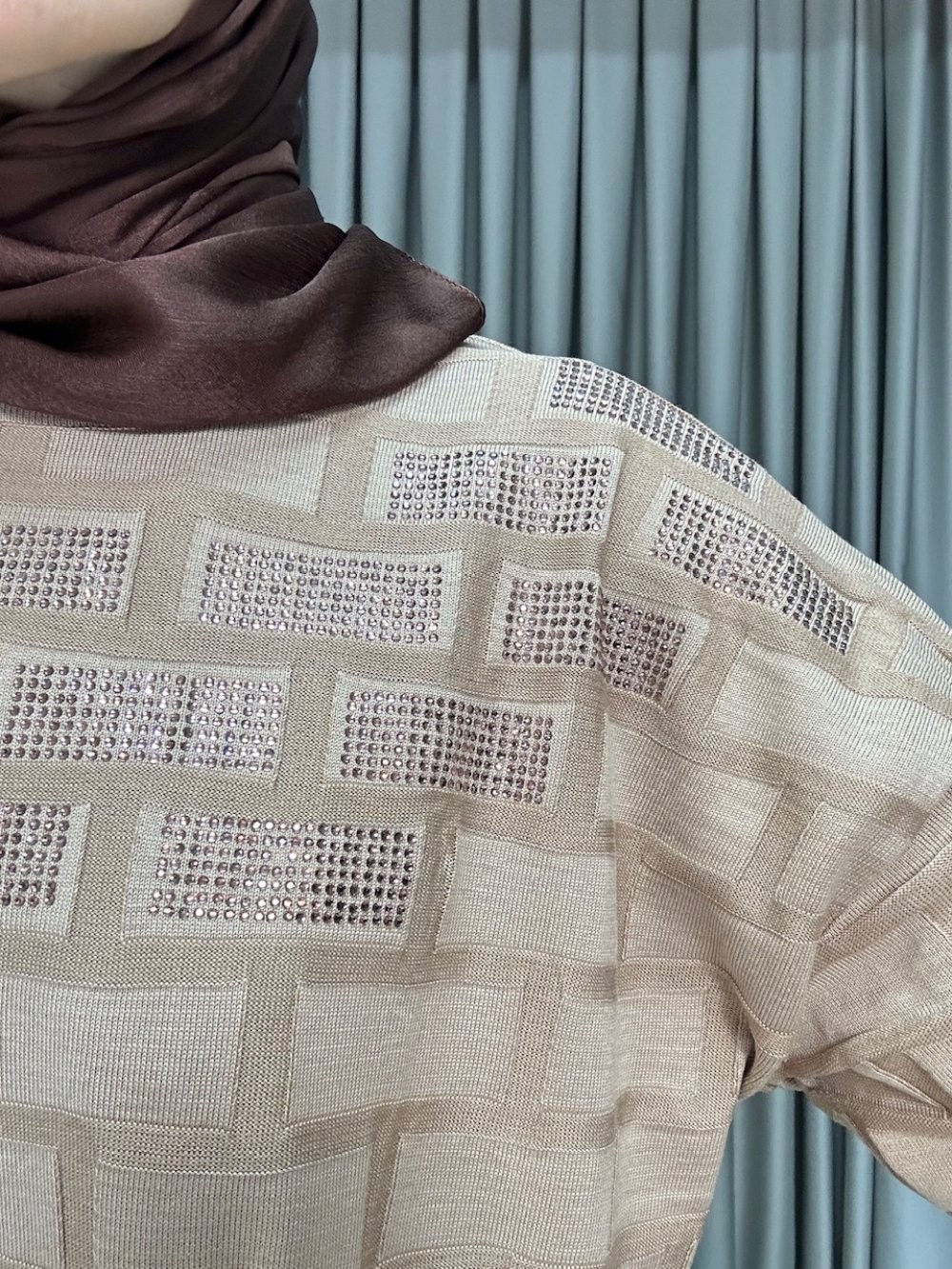 Şule Merserize Tunik Camel